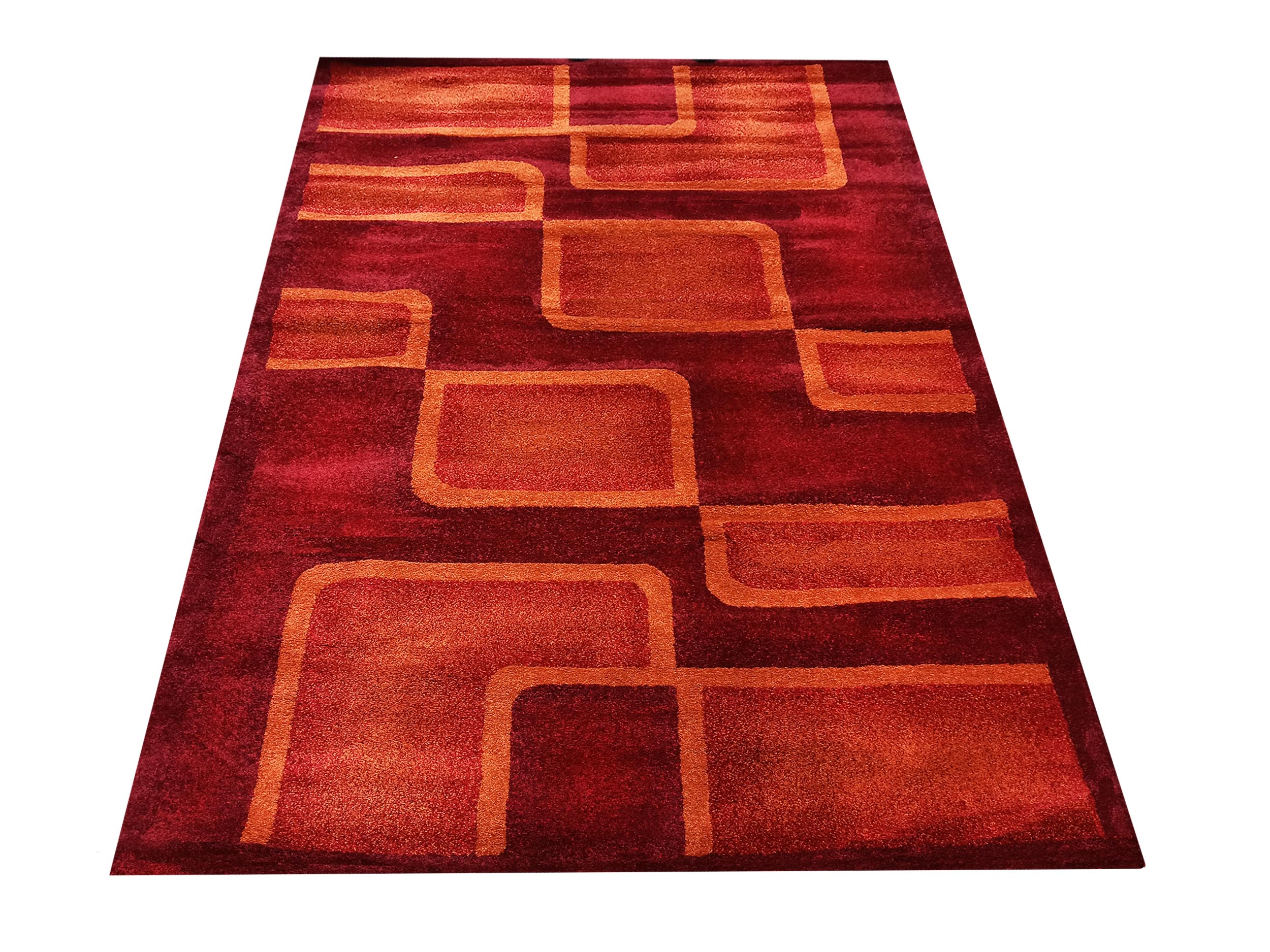 Dywan Nowoczesny Do Salonu Sherpa 11 - czerwono - pomarańczowy Dywan Nowoczesny Do Salonu Sherpa 11 - czerwono - pomarańczowy