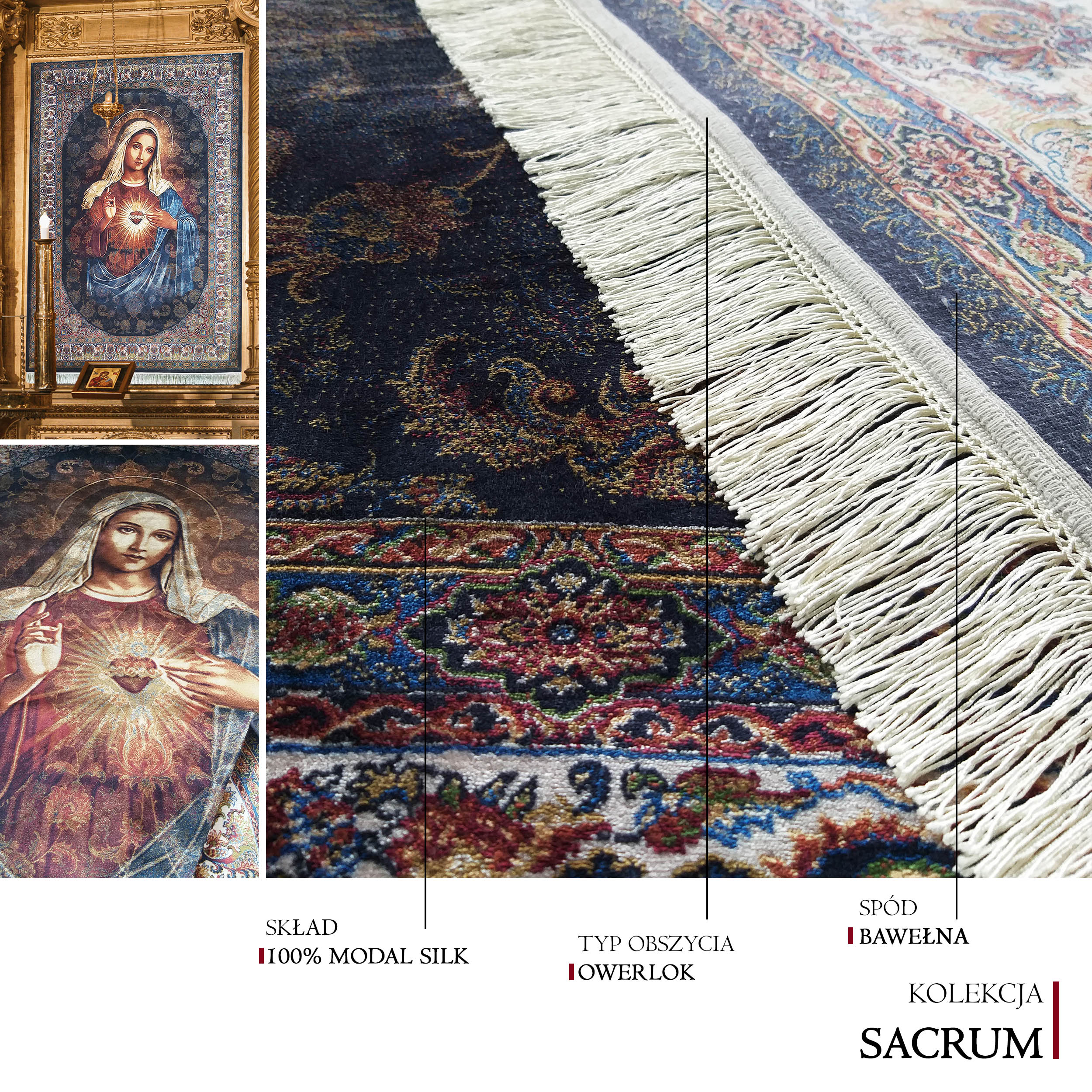 Dywan ekskluzywny Sacrum - Ikona - wielokolorowy 