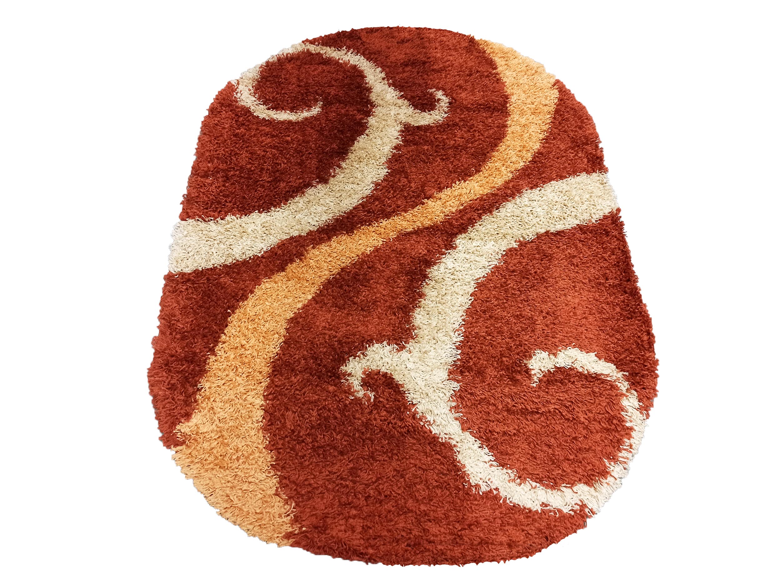 Dywan Nowoczesny Shaggy Long D003A-TE owalny - wielokolorowy