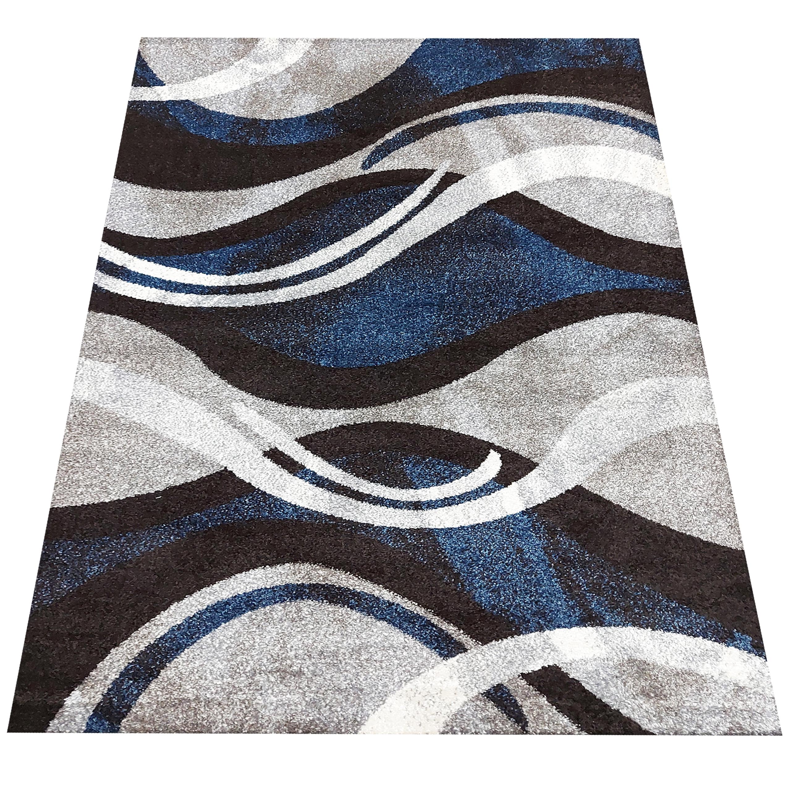 Dywan Nowoczesny Otto 01 Szaro-Granatowy