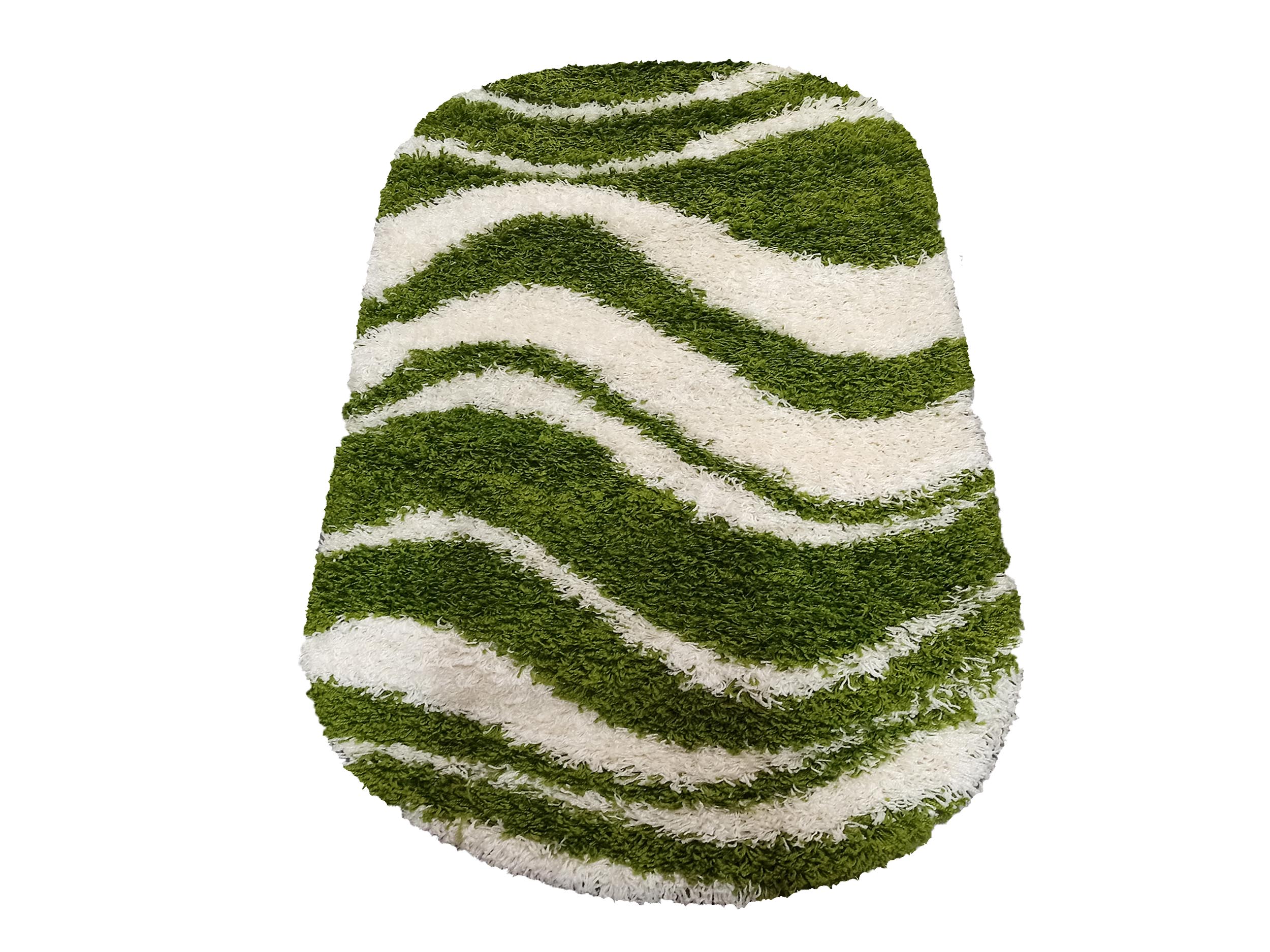 Dywan Nowoczesny Shaggy Long 396S-GN owalny - wielokolorowy