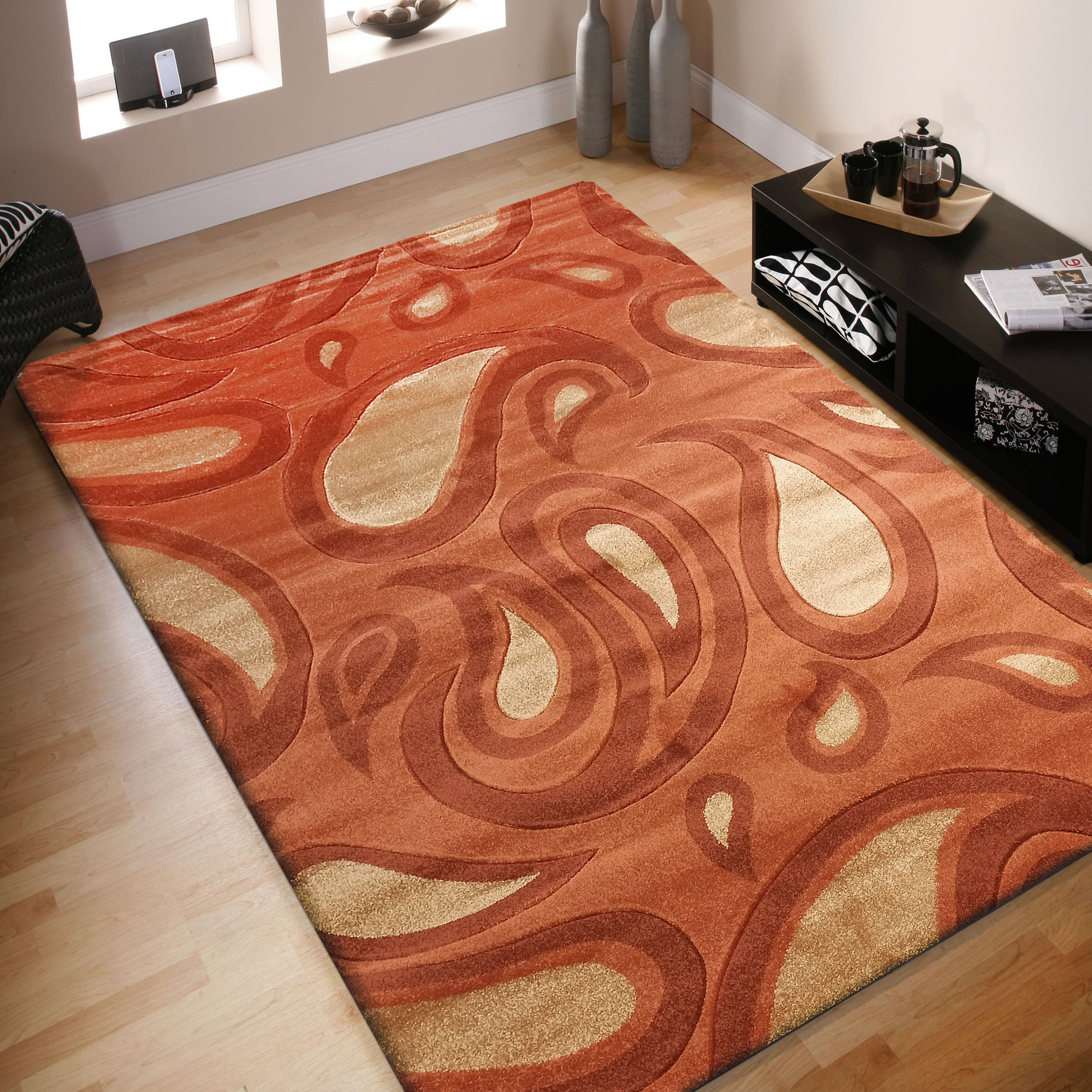 Dywan nowoczesny Fantazja PŁOMYK - TER - pomarańczowy