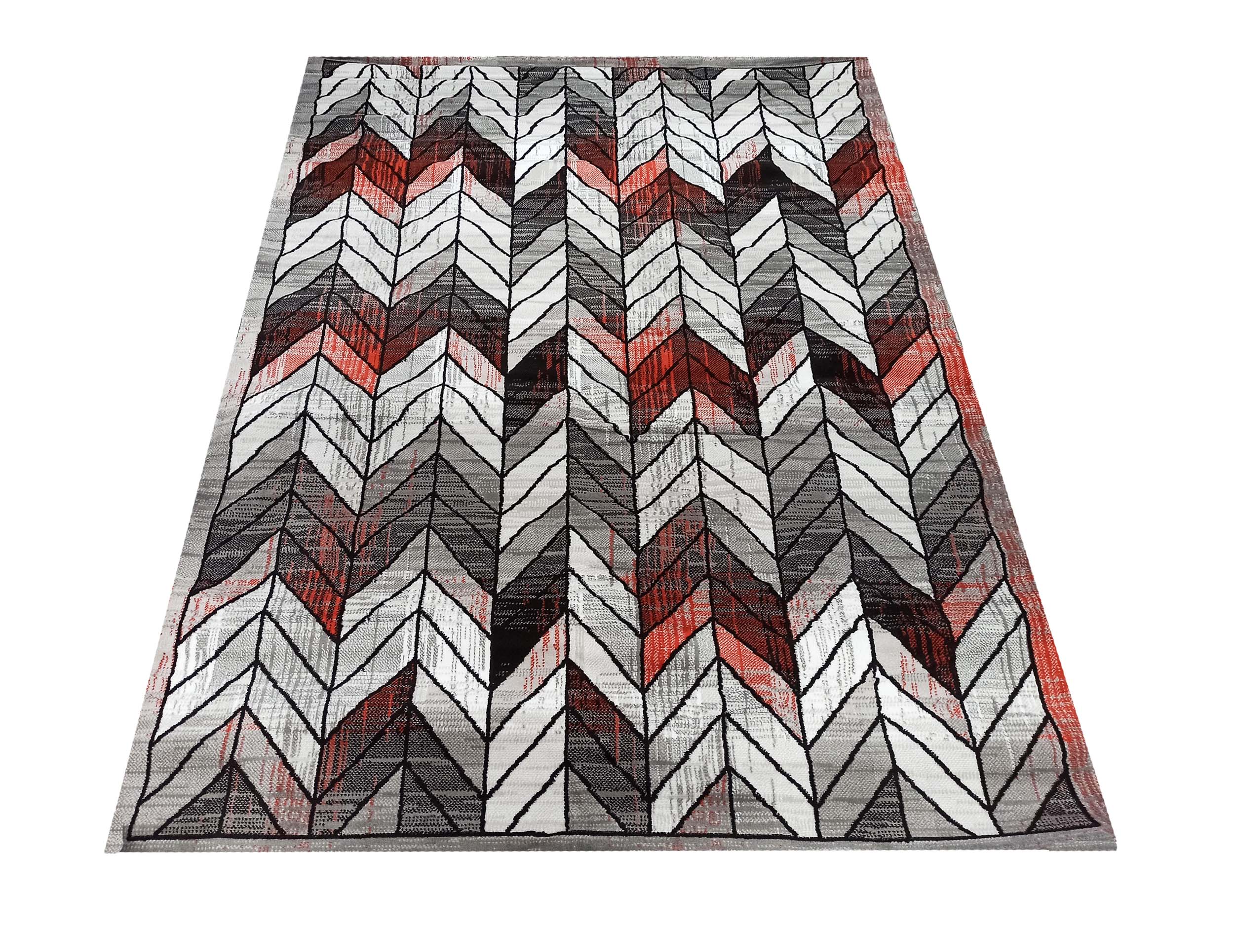 Dywan Nowoczesny Soho 1961B-TG - szaro - pomarańczowy