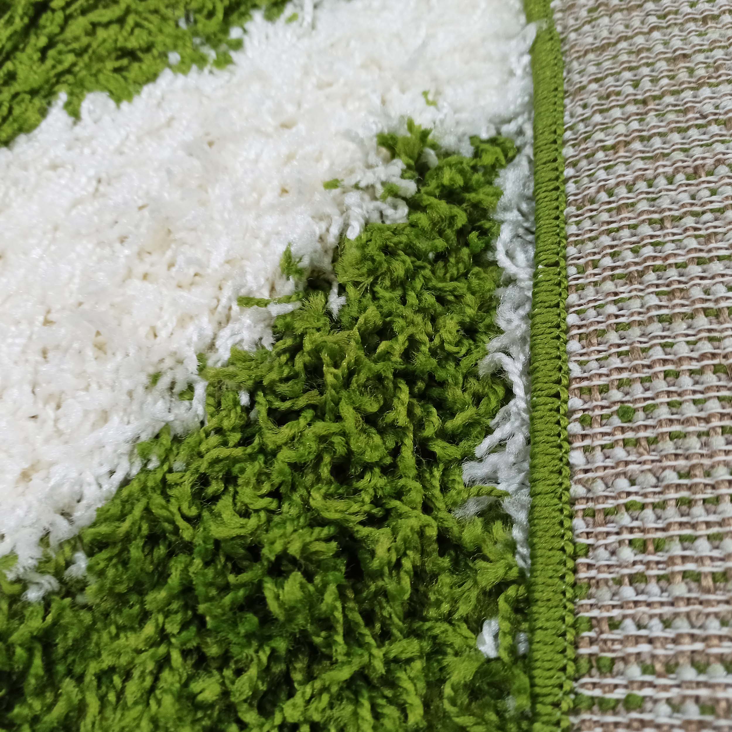 Dywan Nowoczesny Shaggy Long 396SA-GRN - wielokolorowy