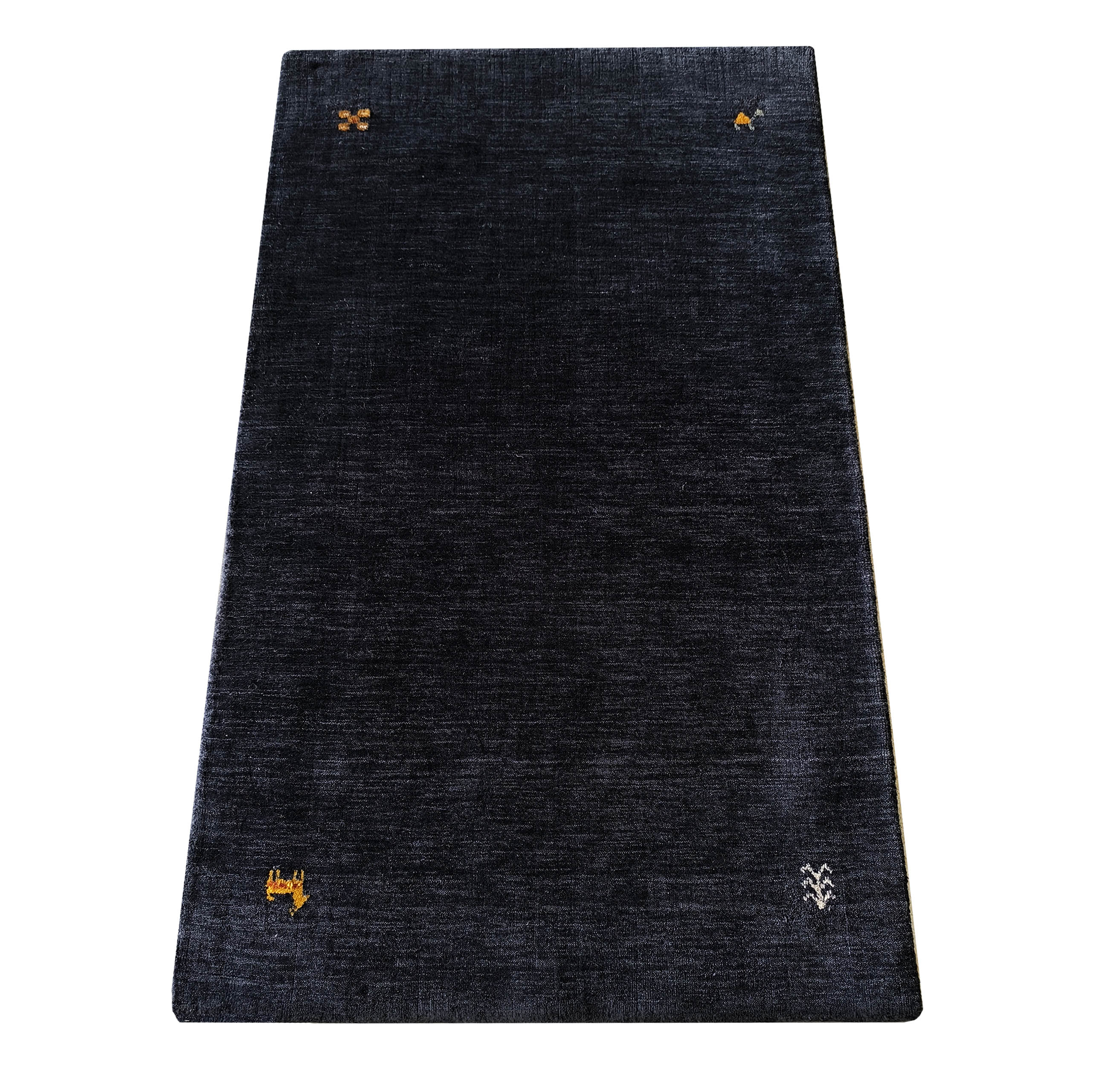 Dywan Nowoczesny Wełniany - Granatowy