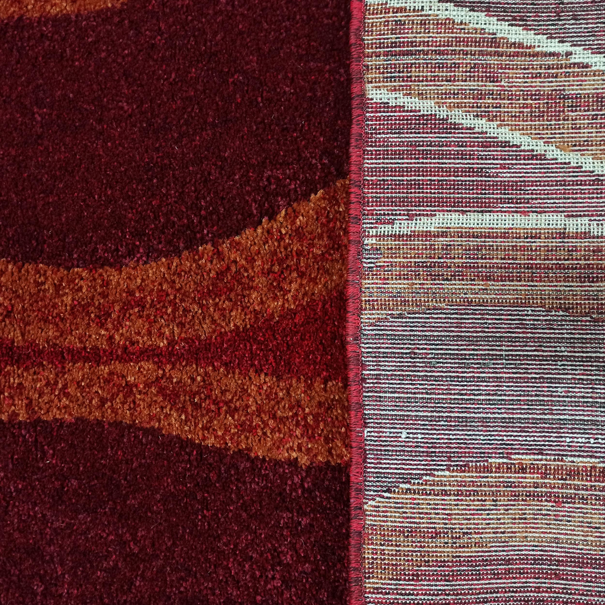 Dywan Nowoczesny Do Salonu Sherpa 06 - czerwono - pomarańczowy