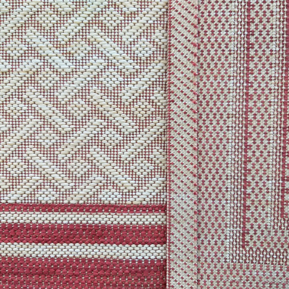 Dywan Nowoczesny Sznurkowy OUTDOOR Patio 25 - Beżowo - Czerwony