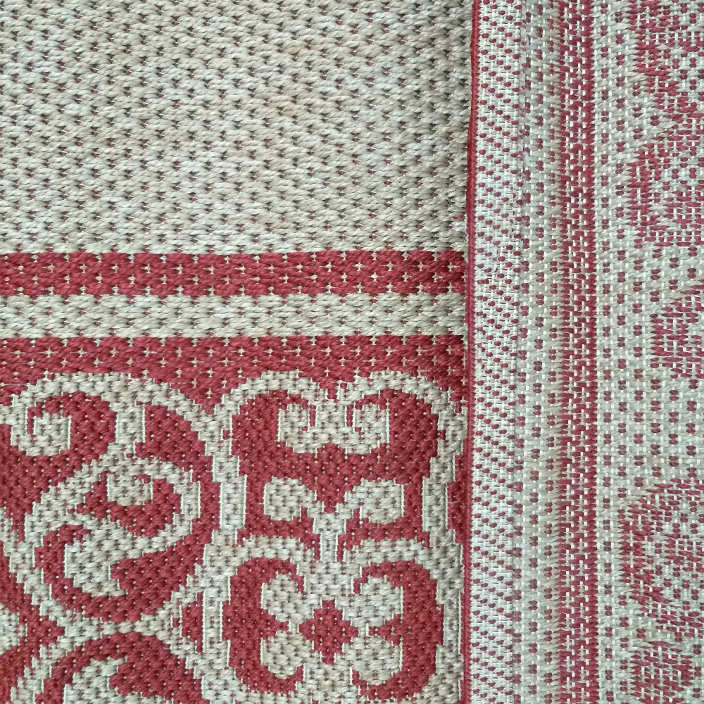 Dywan Nowoczesny Sznurkowy OUTDOOR Patio 83 - Beżowo - Czerwony