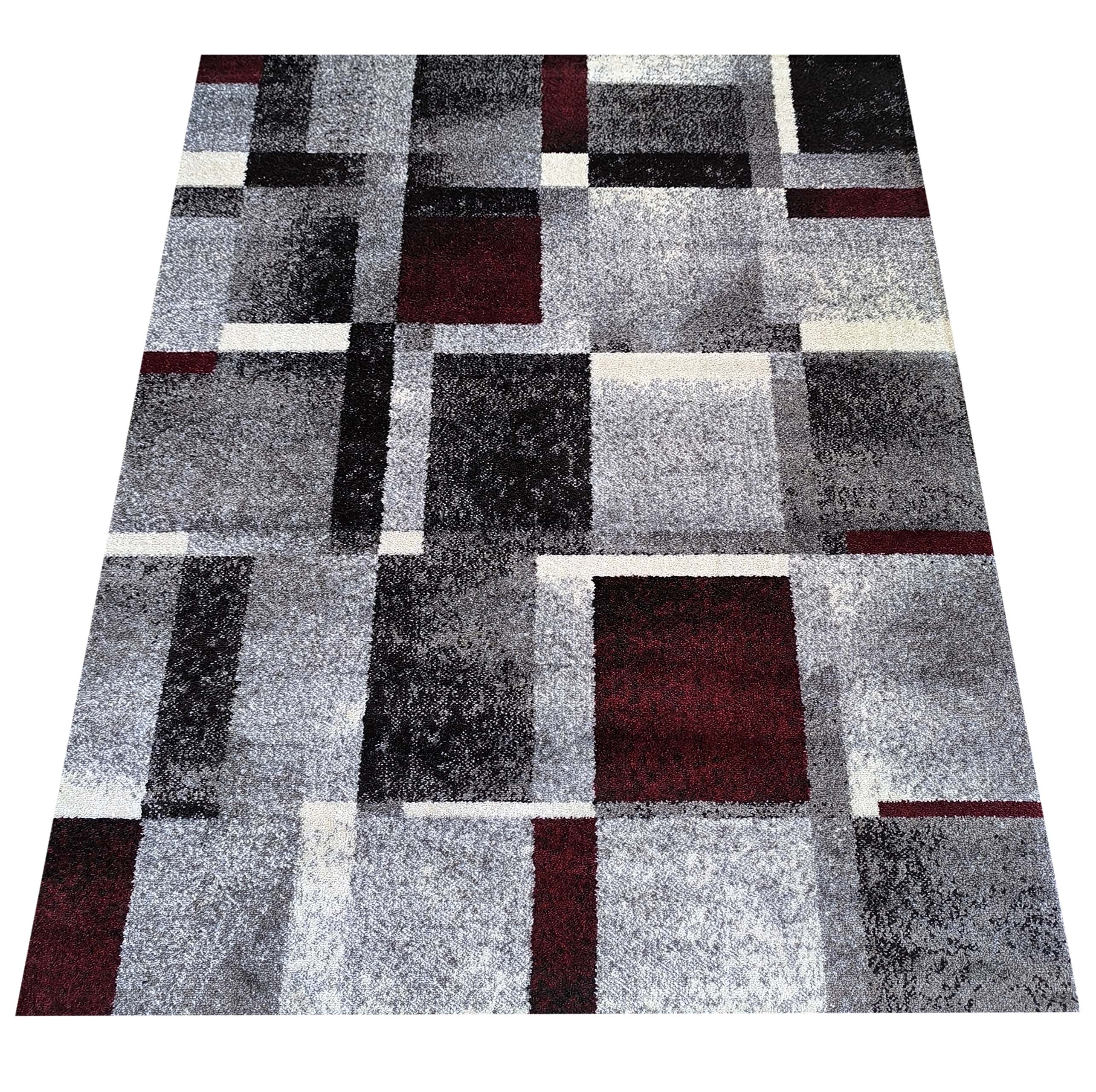 Dywan Nowoczesny Otto 09 Szaro-Czerwony Dywan Nowoczesny Otto 09 Szaro-Czerwony