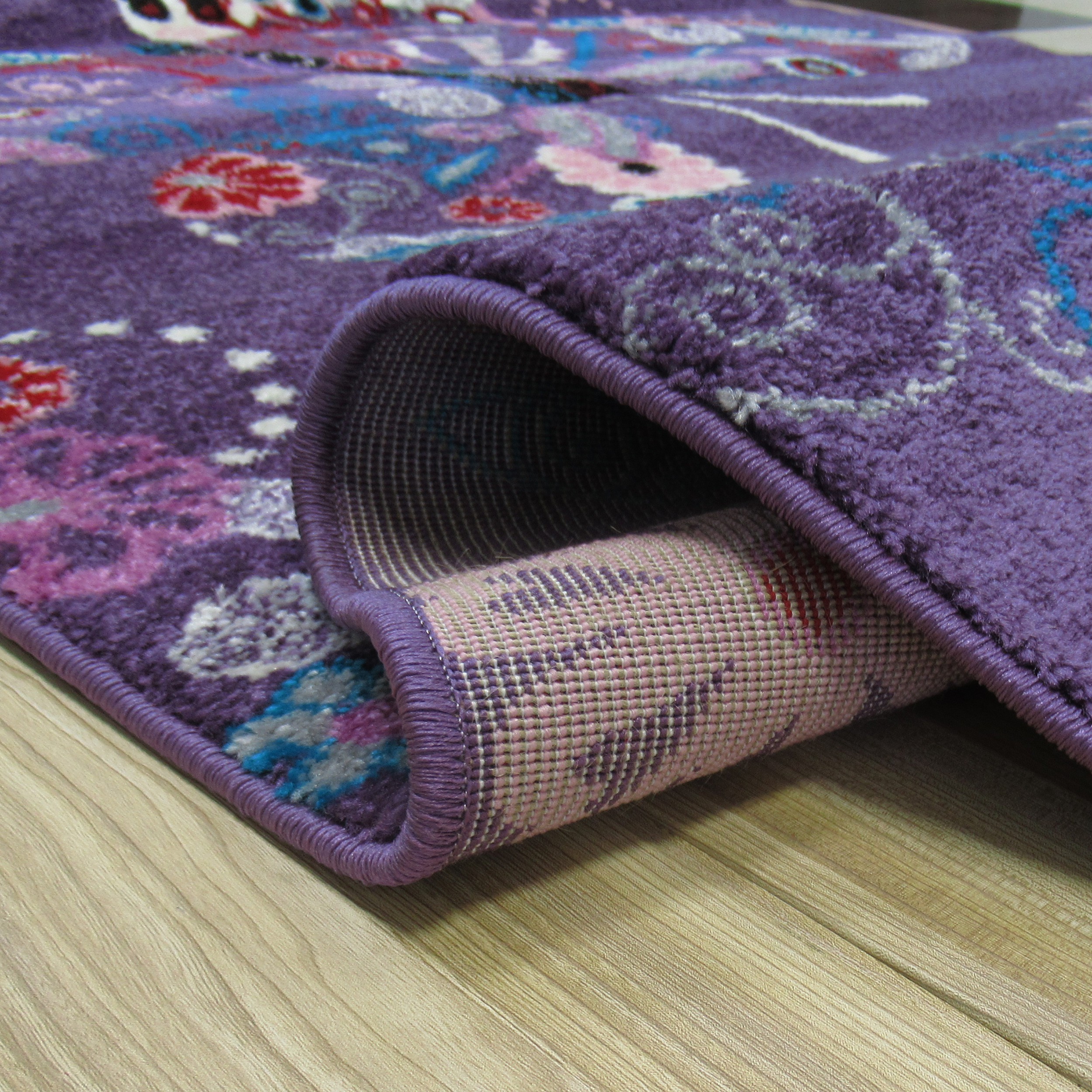 Dywan Bella Dla Dzieci 03 Fioletowy Motylki