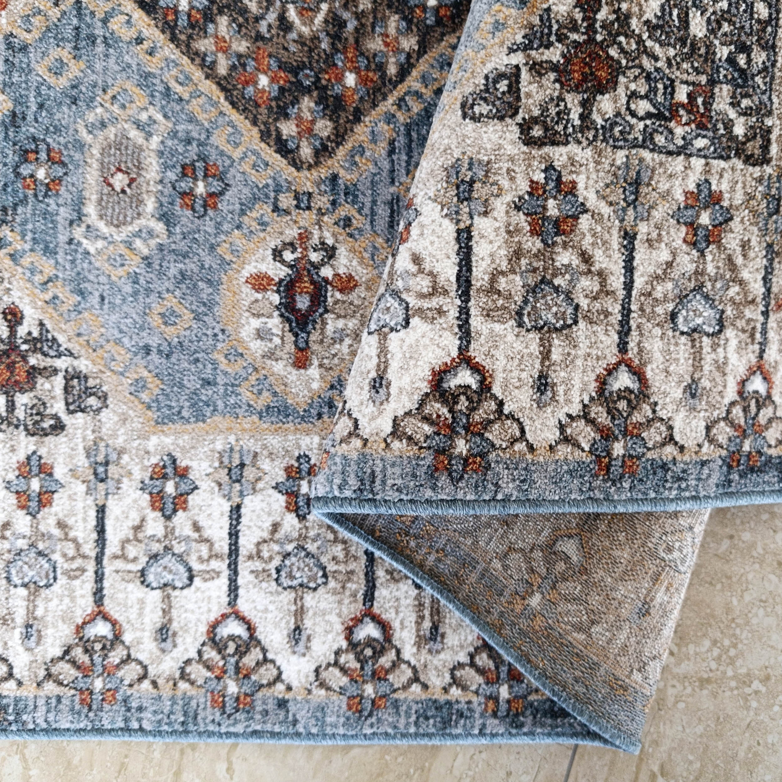 Dywan Nowoczesny Sienna 03 - orientalny granatowy