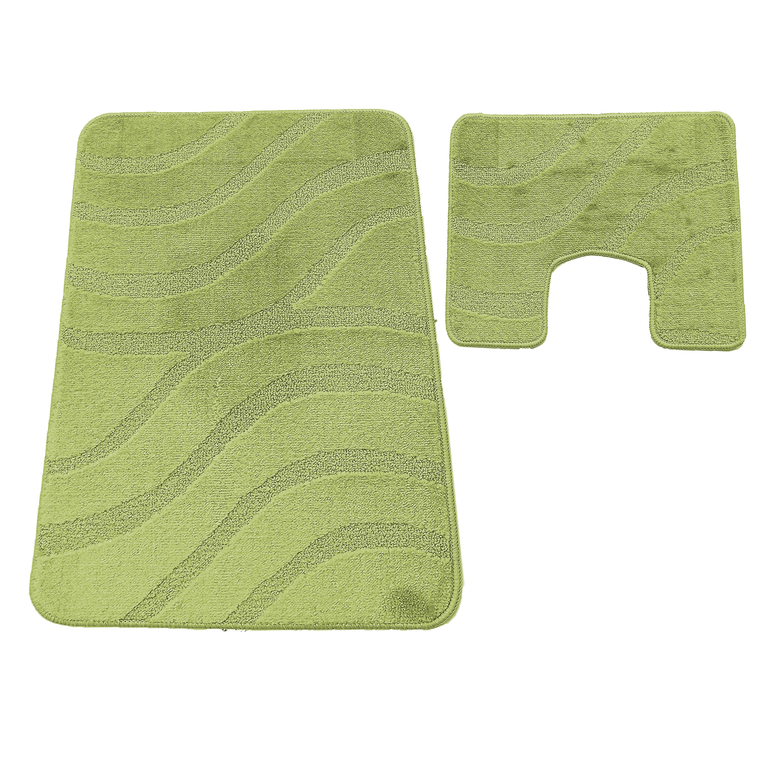 Komplet Dywaników Łazienkowych Montana Symphony - Jasny Zielony Pod WC Antypoślizgowy