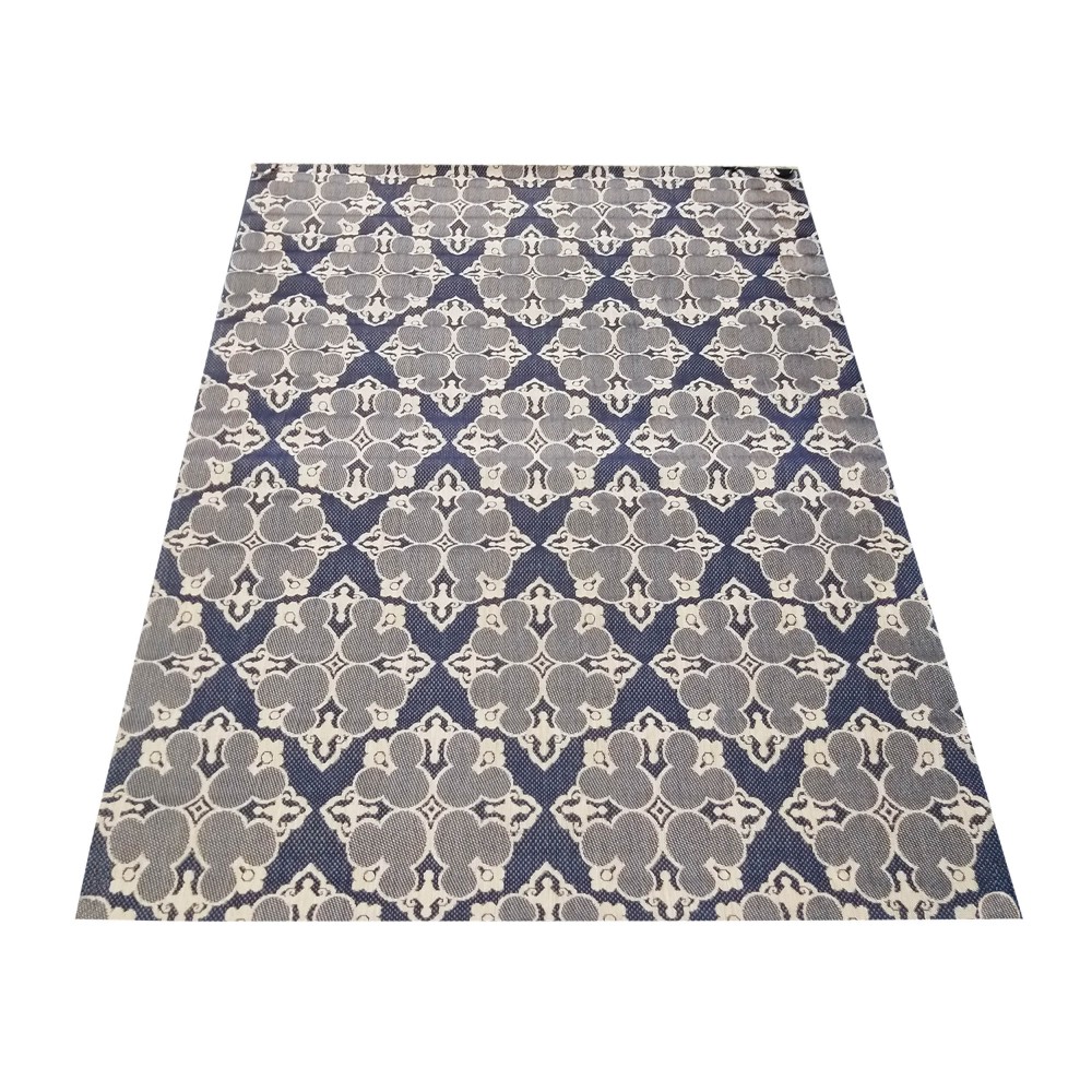 Dywan Nowoczesny Sznurkowy OUTDOOR Patio 55 - Granatowo - Beżowy