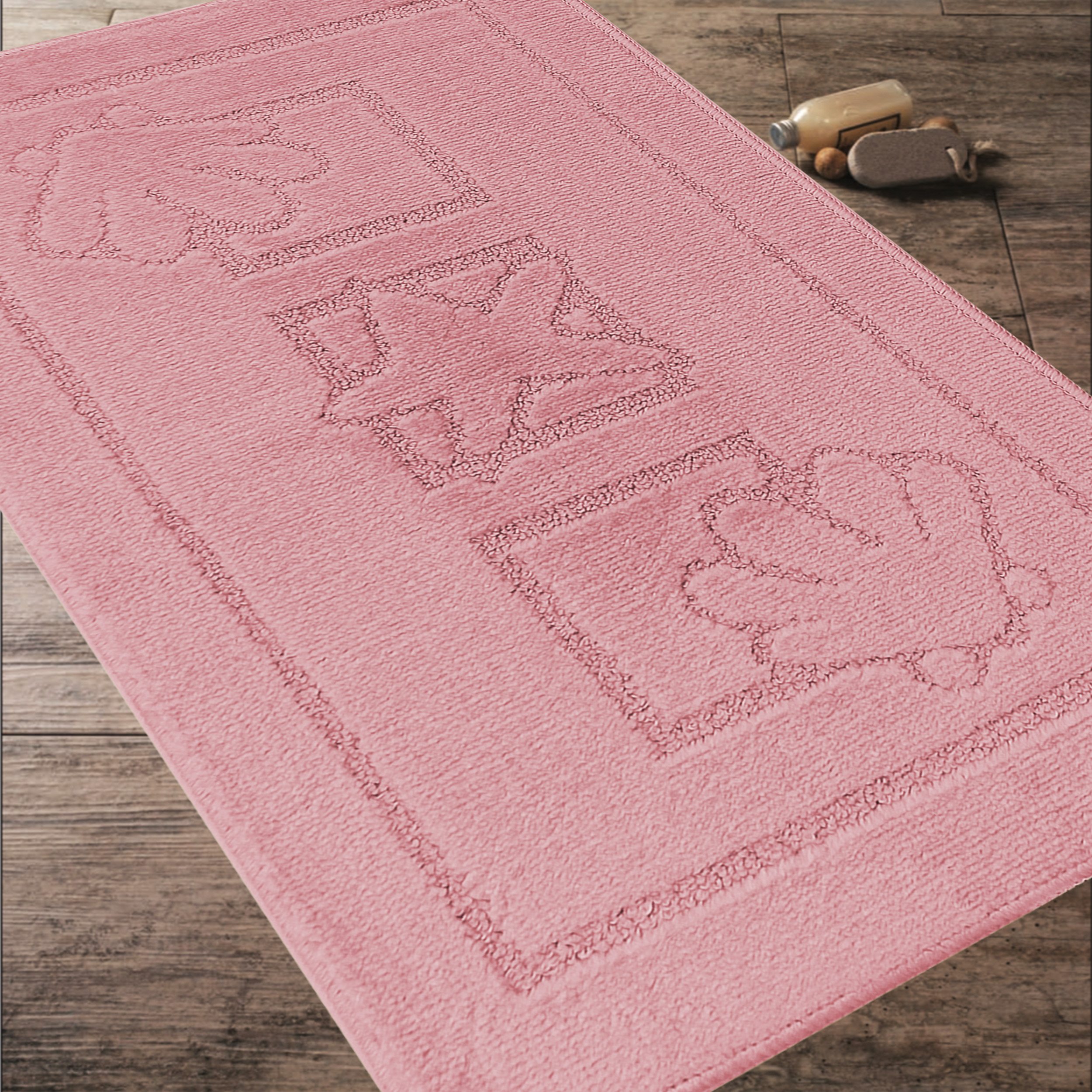 Komplet Dywaników Łazienkowych Montana Maritime - Różowy Pod WC Antypoślizgowy