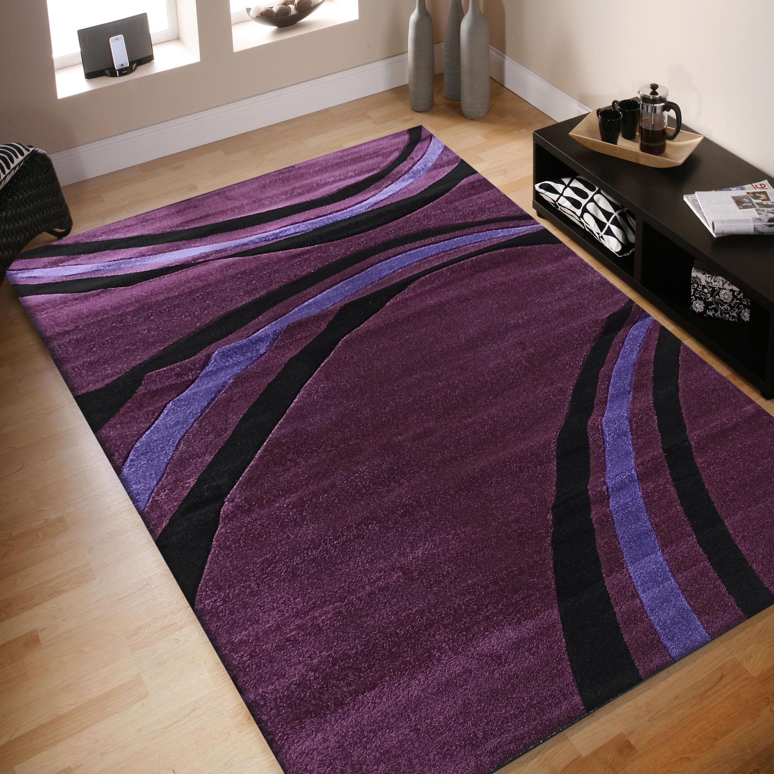 Dywan nowoczesny Fantazja FALA-LB - fioletowy