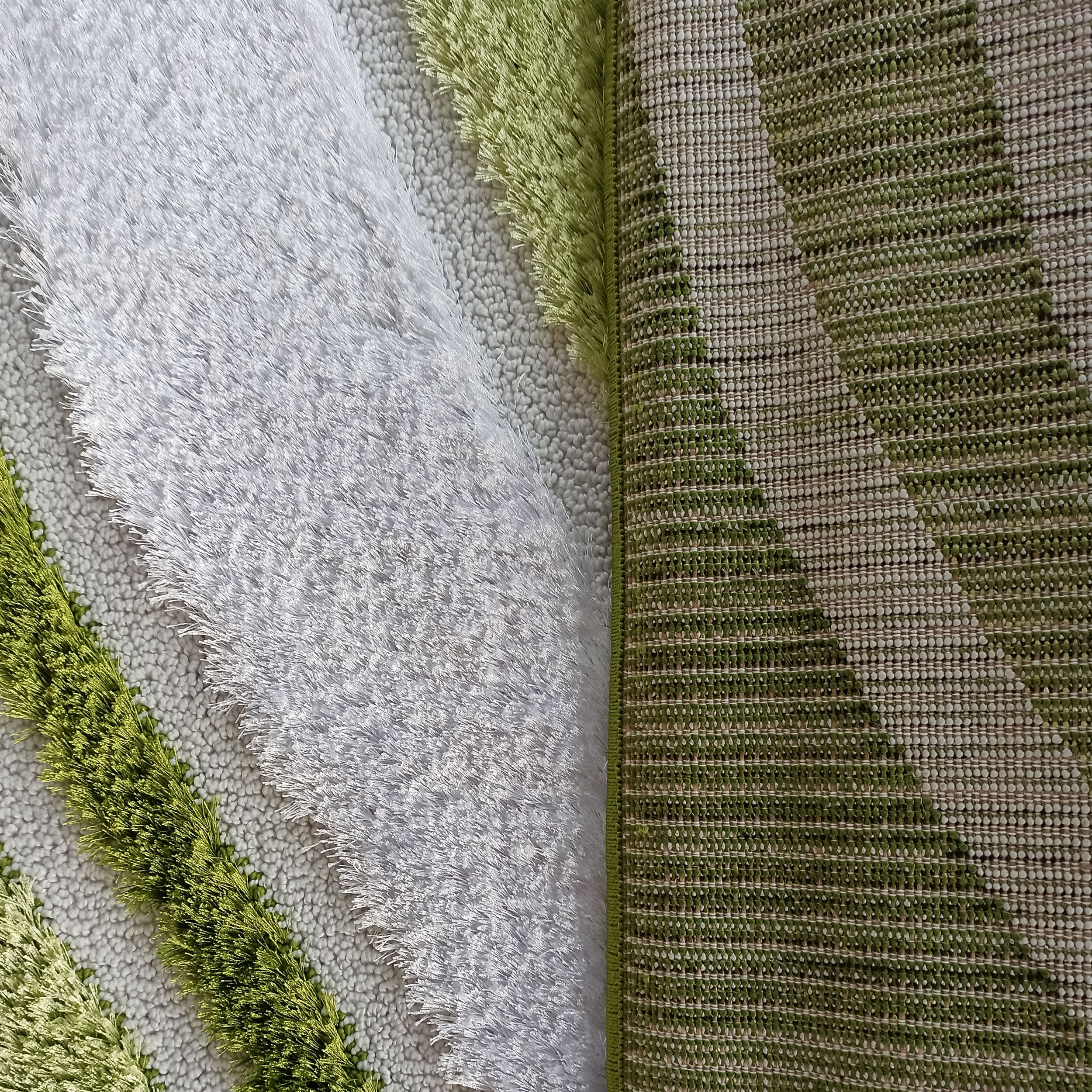 Dywan Nowoczesny Ovo Typu Shaggy 03  Zielony