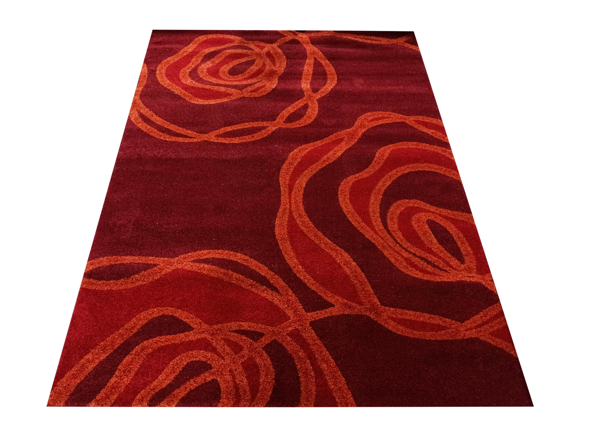 Dywan Nowoczesny Do Salonu Sherpa 06 - czerwono - pomarańczowy