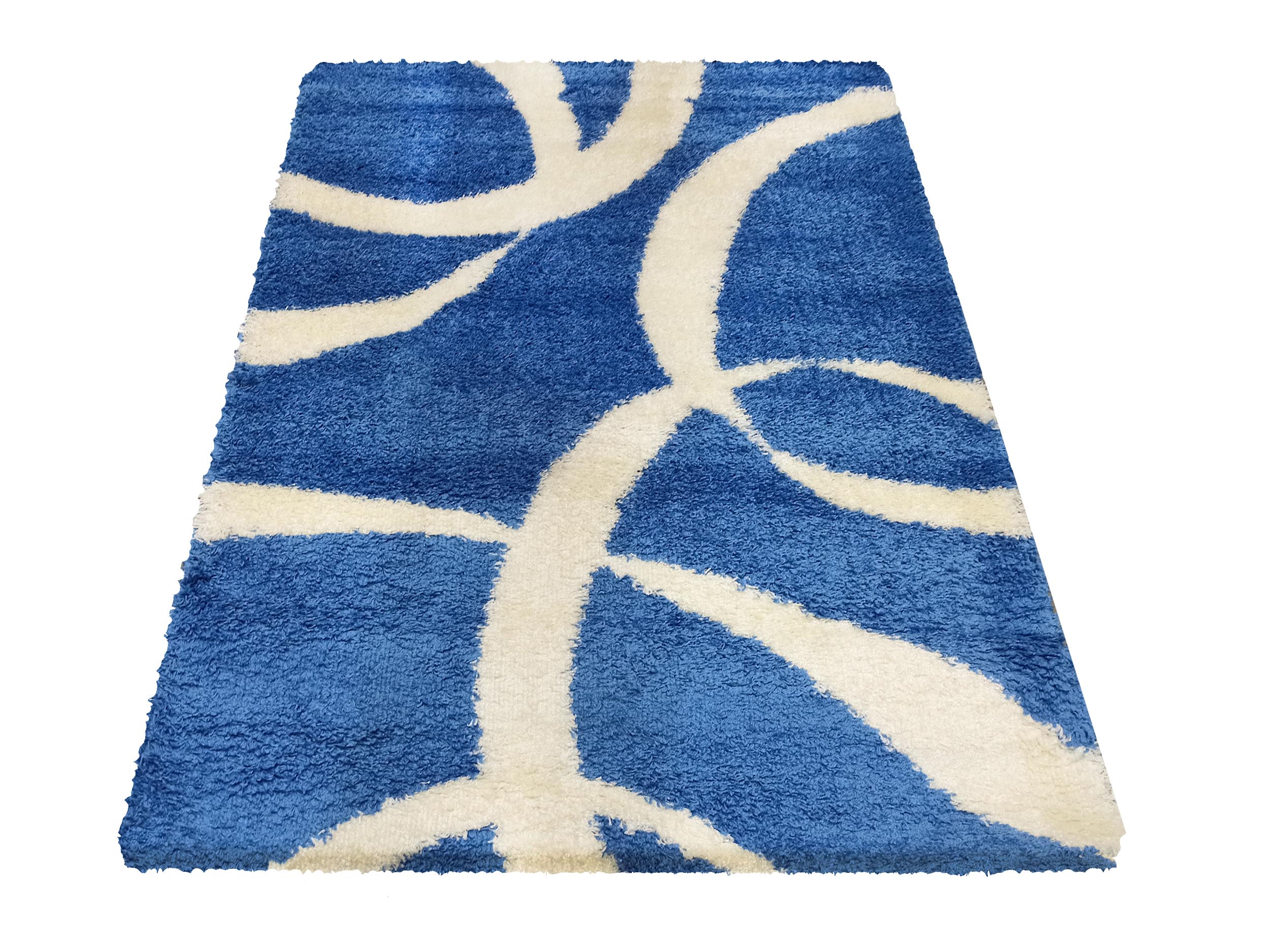 Dywan Nowoczesny Shaggy Long 0058A-BU - wielokolorowy