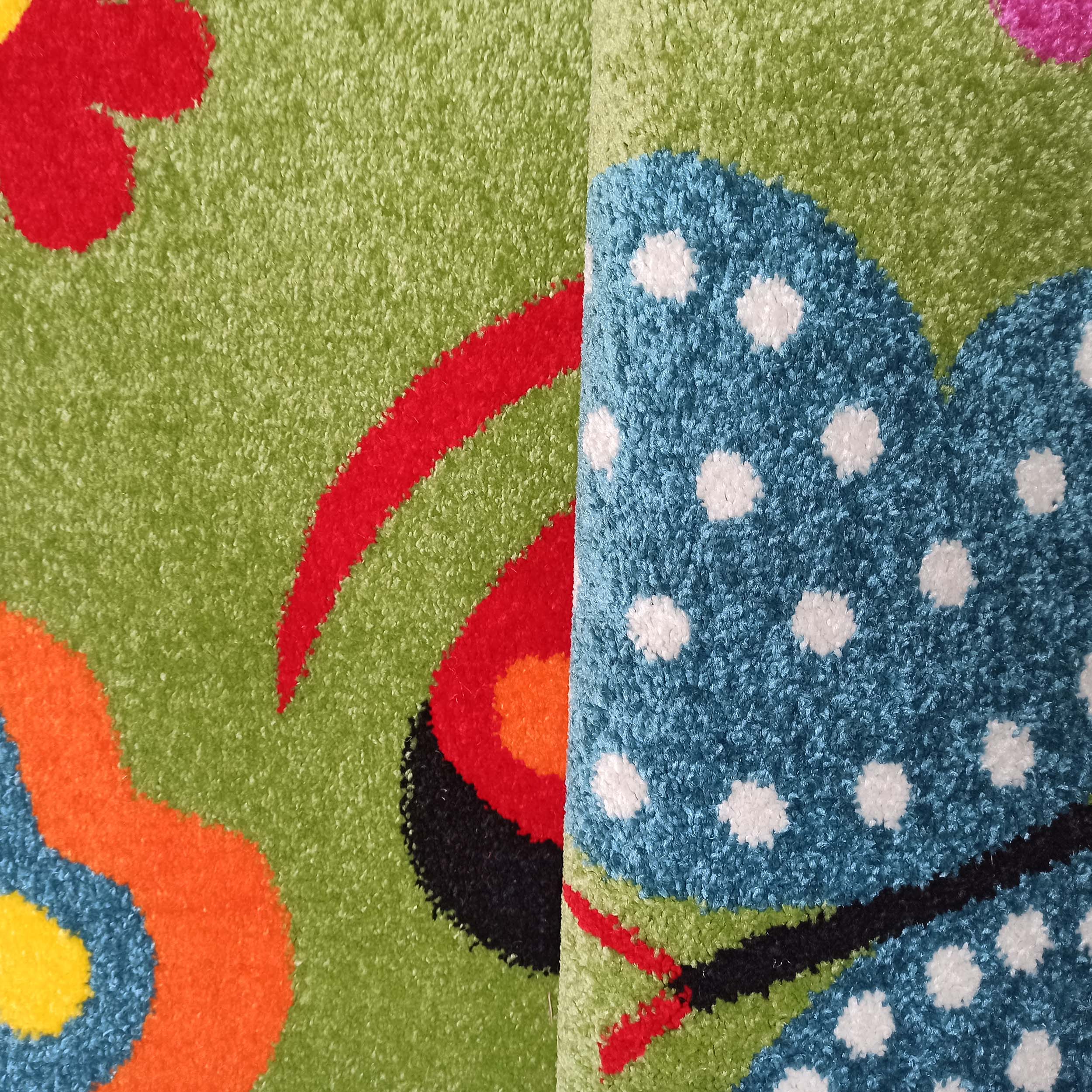 Dywan dla dzieci BELLA 14 zielony Motyle Dywan dla dzieci BELLA 14 zielony Motyle