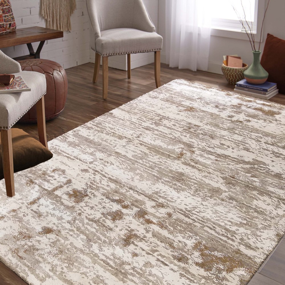 Dywan Nowoczesny Milas Shrink PRL 09B HK - Beżowo - Brązowy