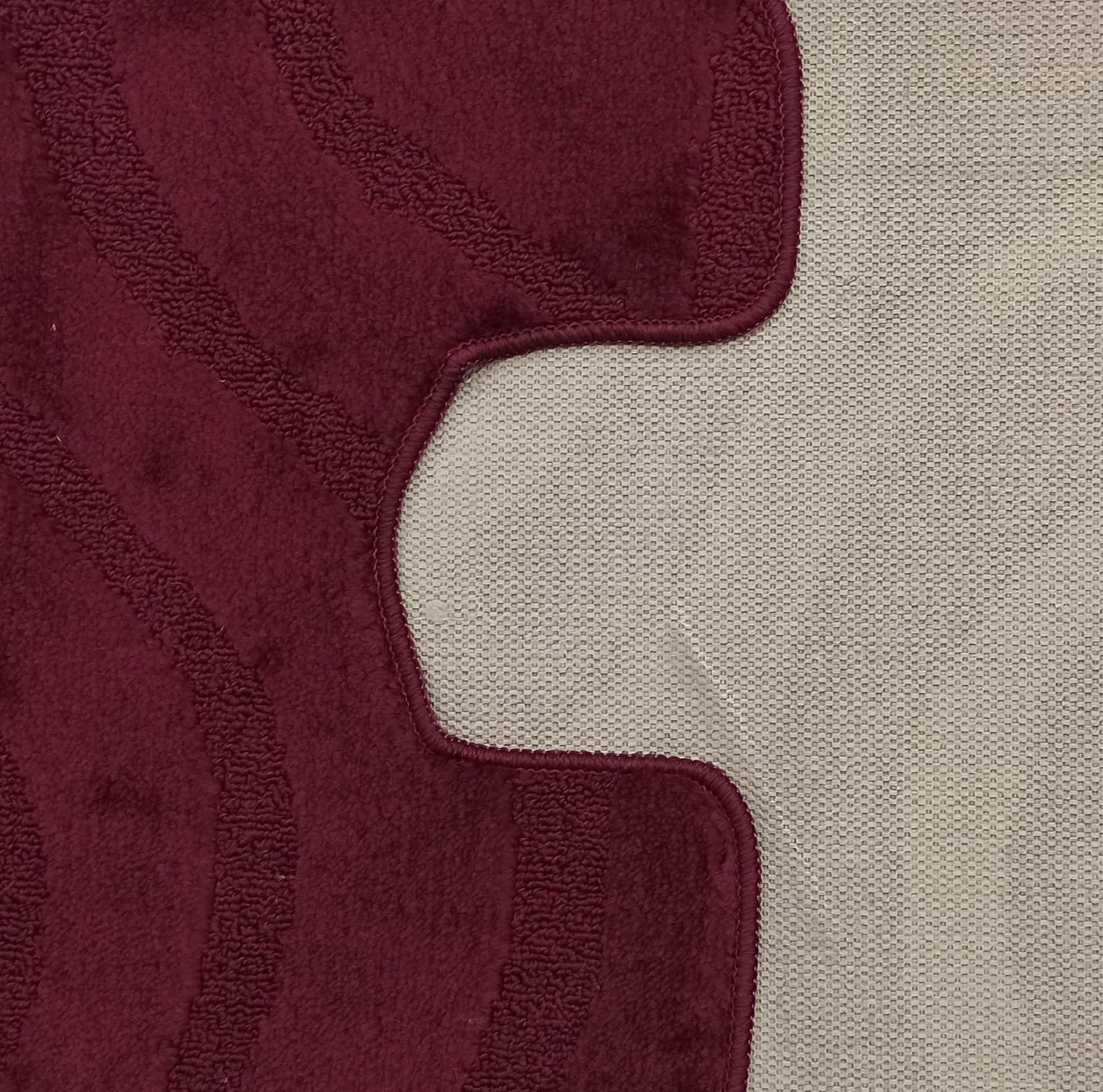 Komplet Dywaników Łazienkowych Montana Symphony - Burgundowy Pod WC Antypoślizgowy