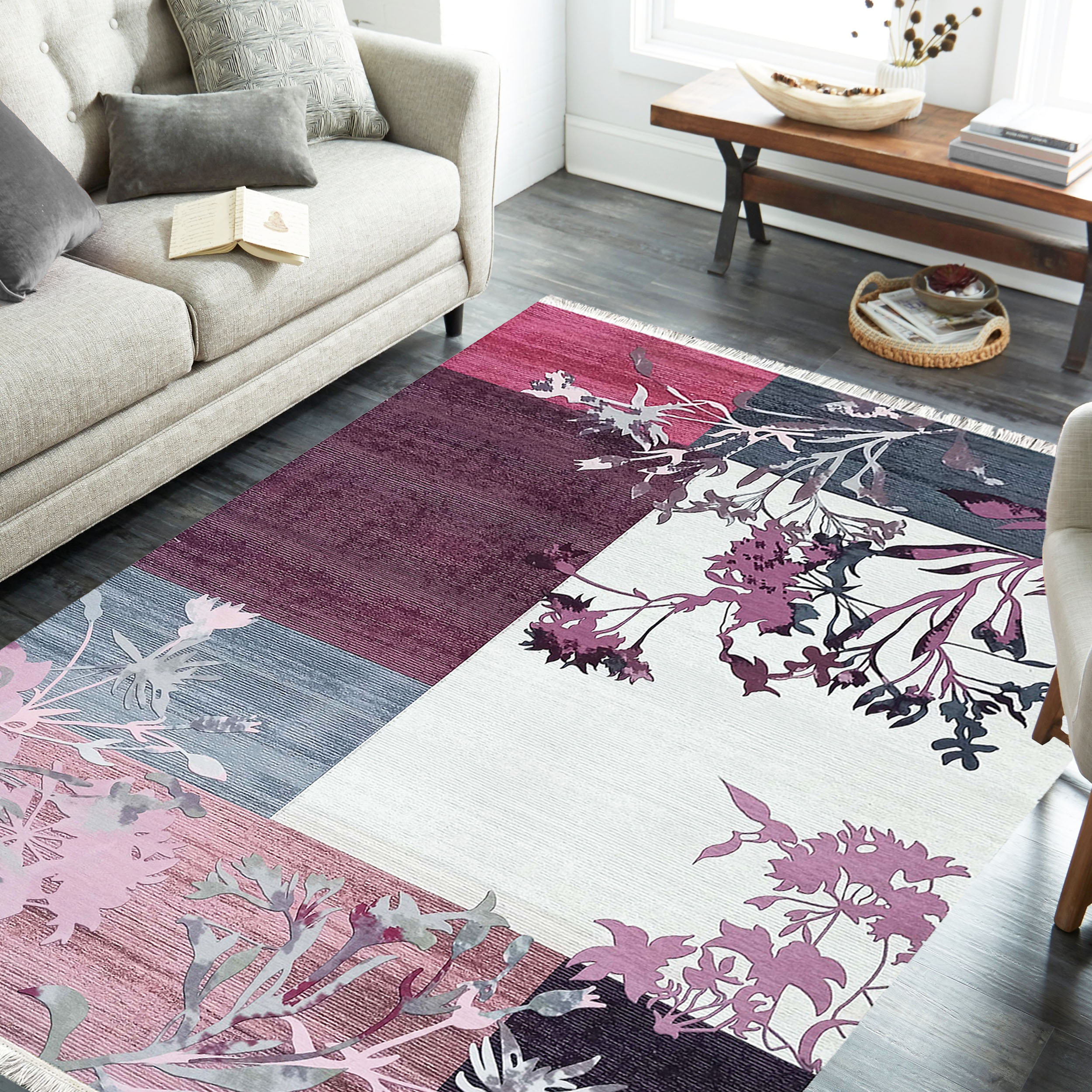 Dywan Antypoślizgowy Nowoczesny Horeca New 0023-PNK - wielokolorowy