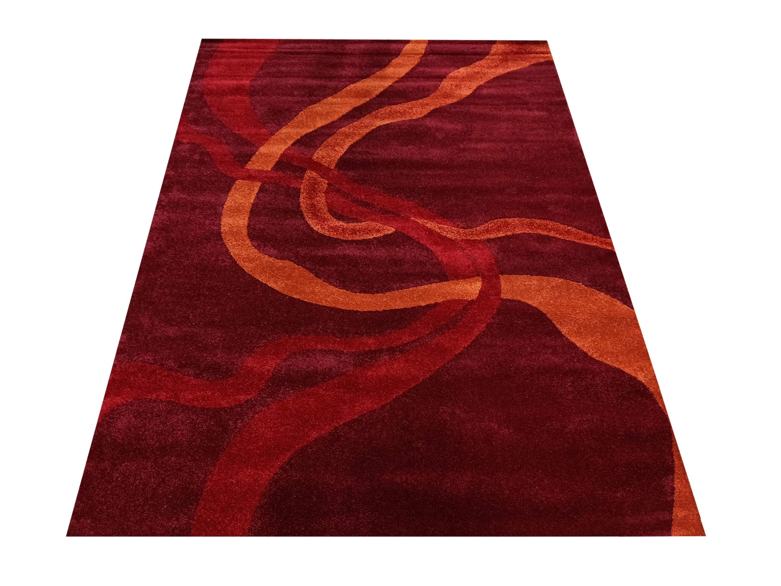 Dywan Nowoczesny Do Salonu Sherpa 09 - czerwono - pomarańczowy