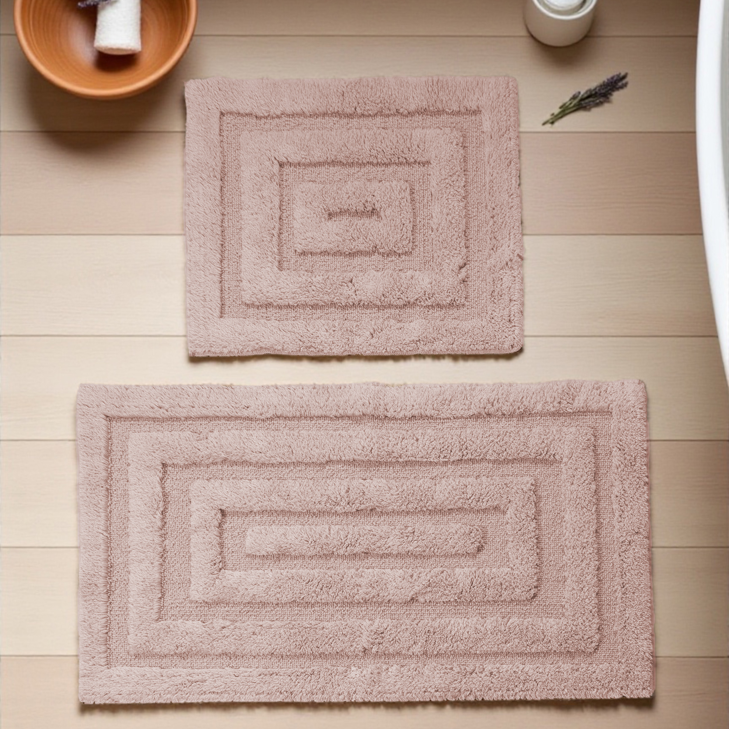 Komplet Dywaników Łazienkowych Boston 13 - Pudrowy róż