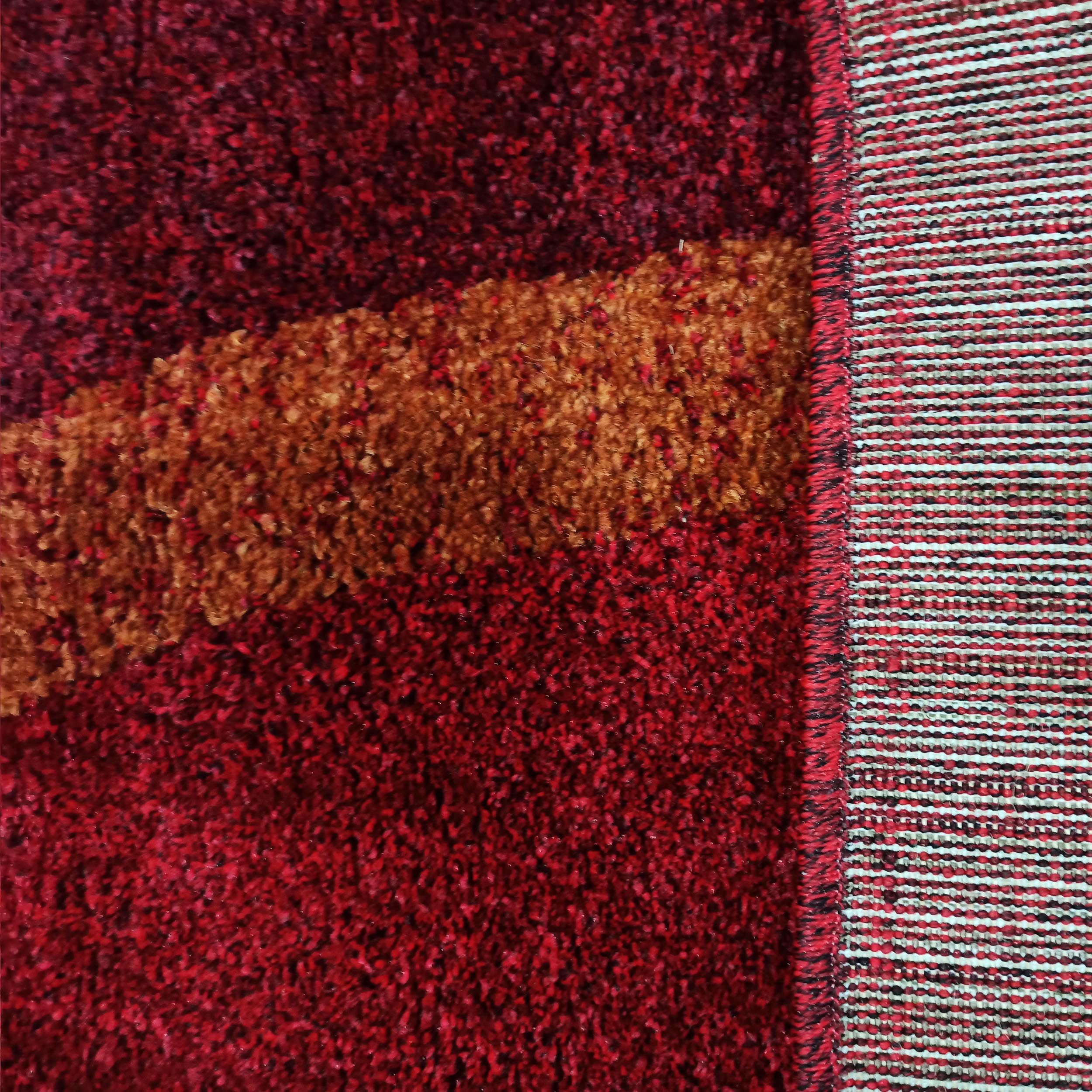 Dywan Nowoczesny Do Salonu Sherpa 08 - czerwono - pomarańczowy