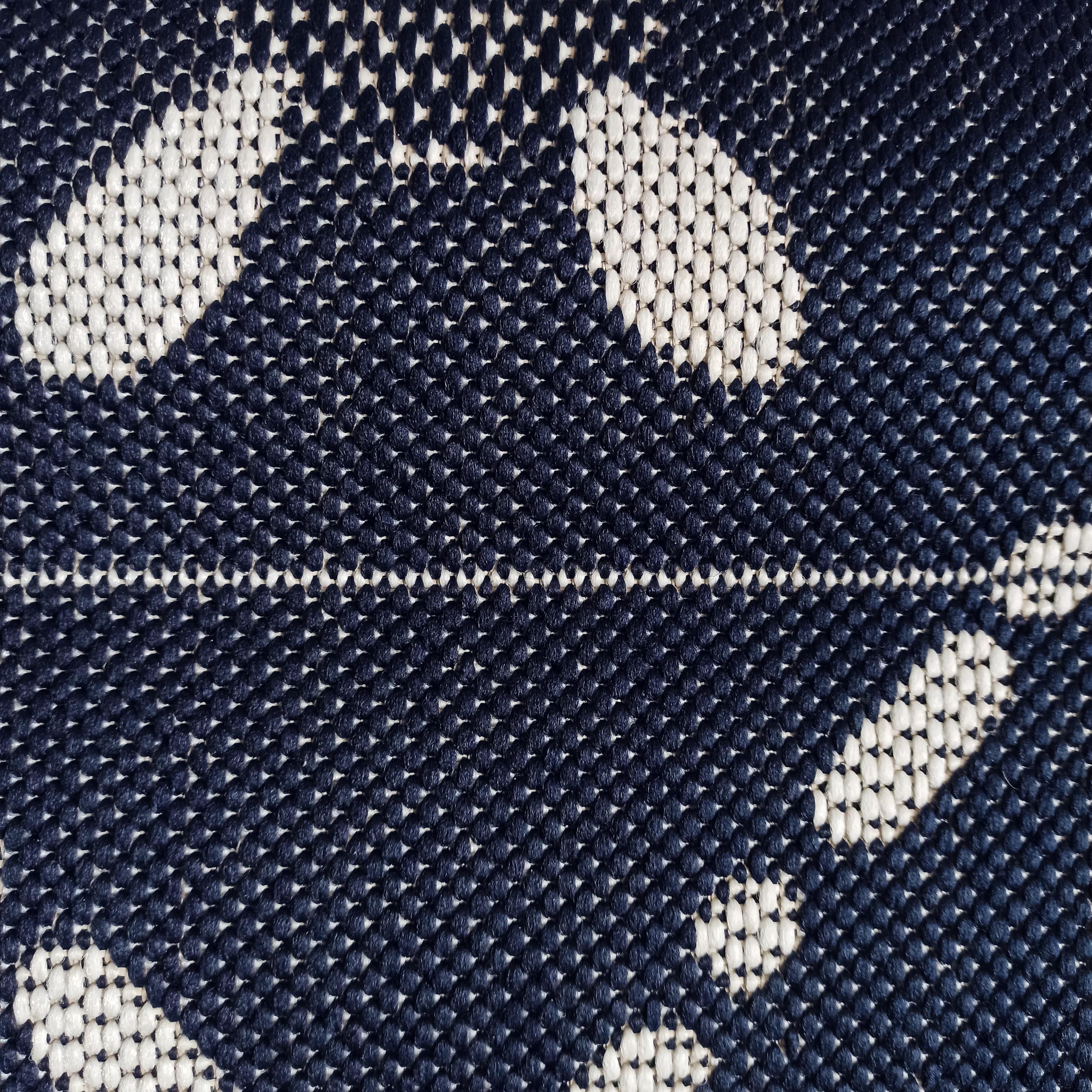 Dywan Nowoczesny Sznurkowy OUTDOOR Patio 49 - Granatowo - Kremowy