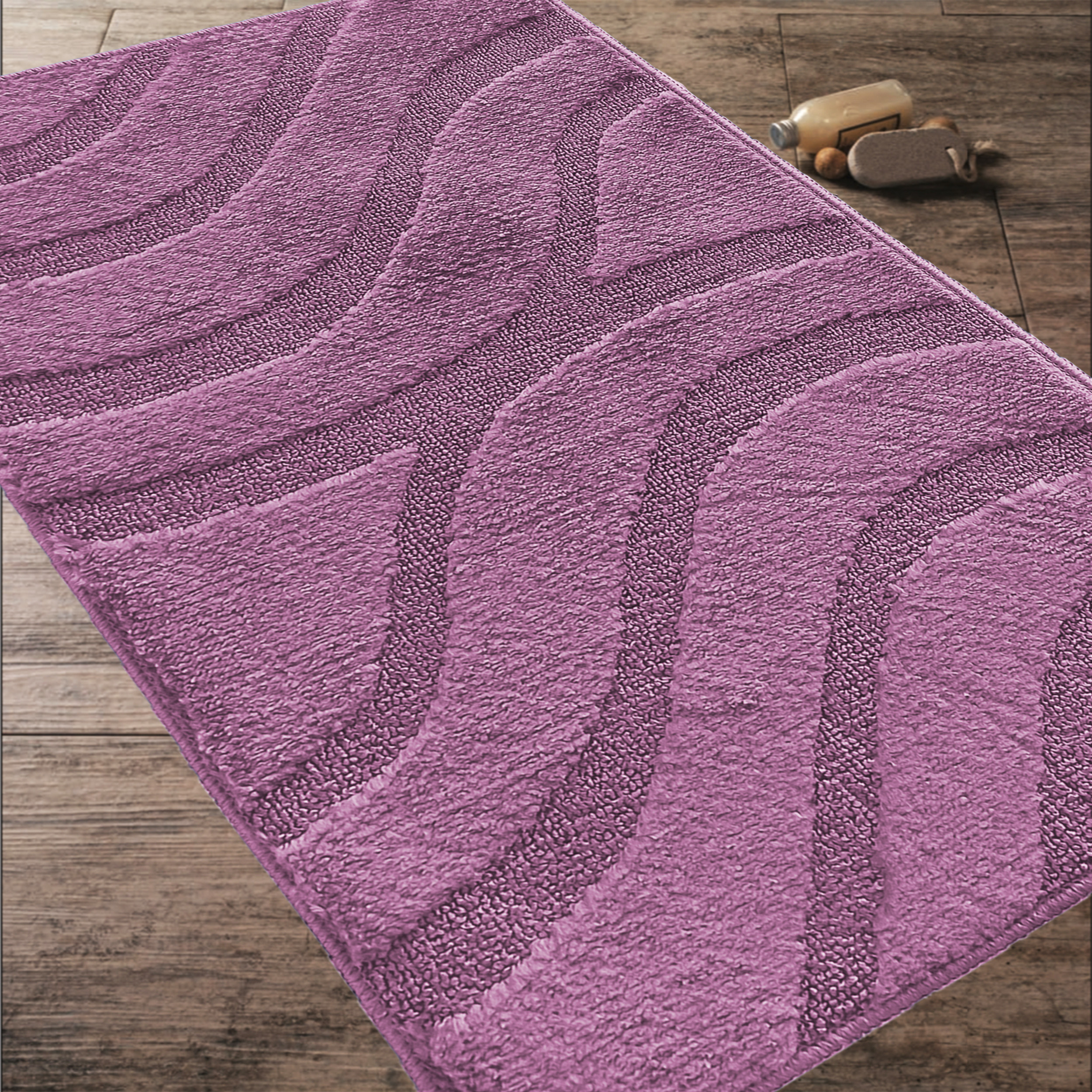 Komplet Dywaników Łazienkowych Montana Symphony - Winogronowy Pod WC Antypoślizgowy