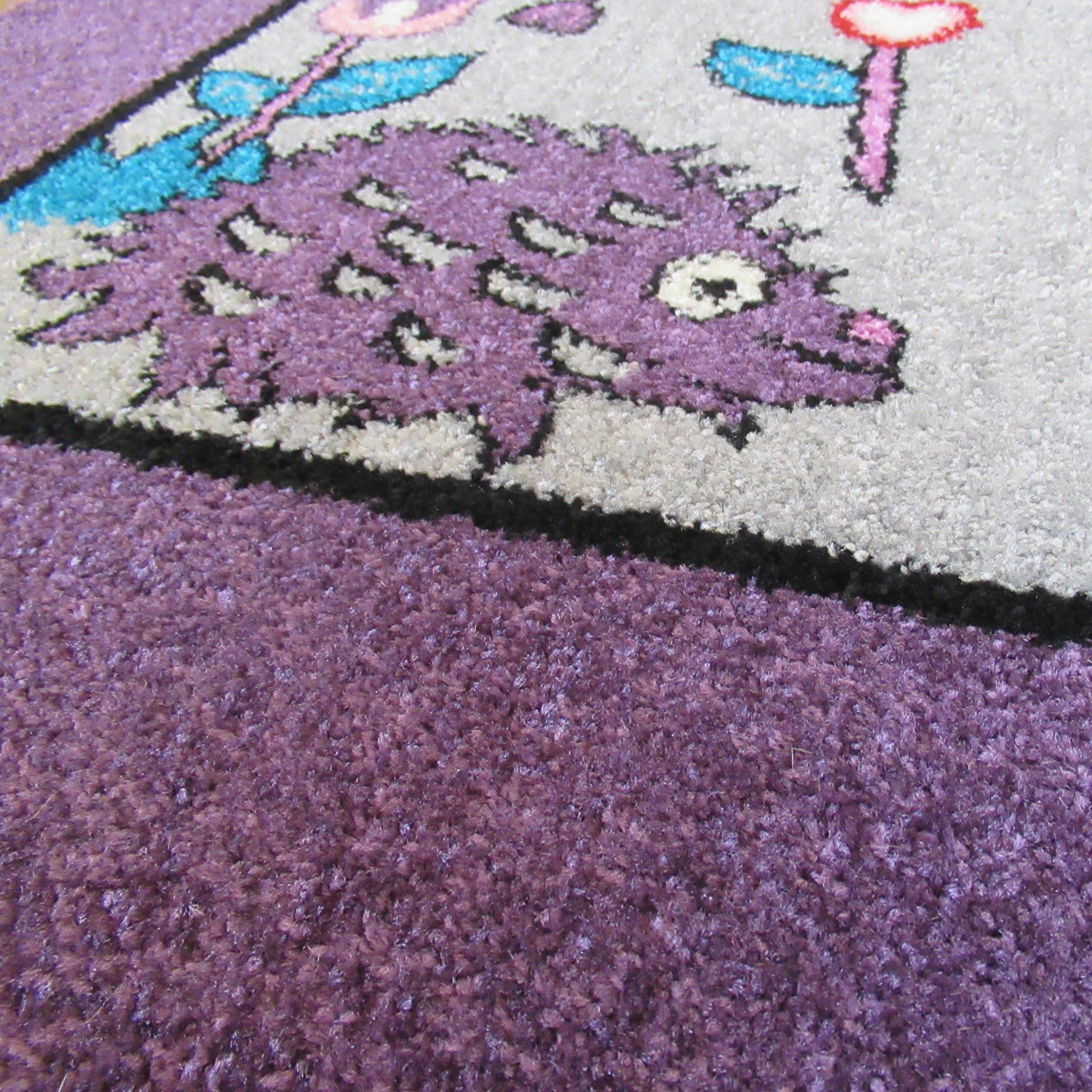  Dywan Bella Dla Dzieci 04 Fioletowy Zwierzęta