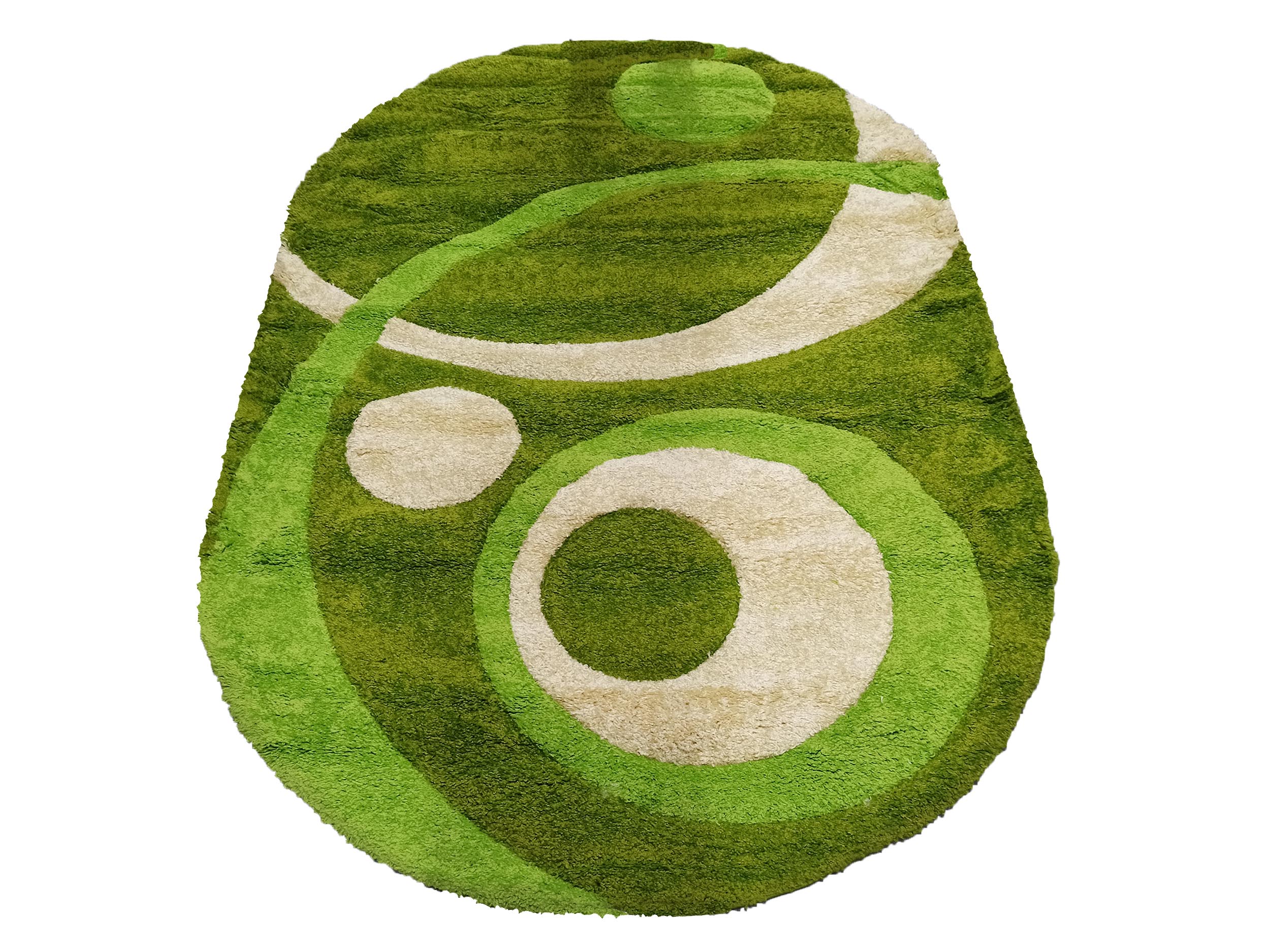 Dywan Nowoczesny Shaggy Long 0700A-GN owalny - wielokolorowy