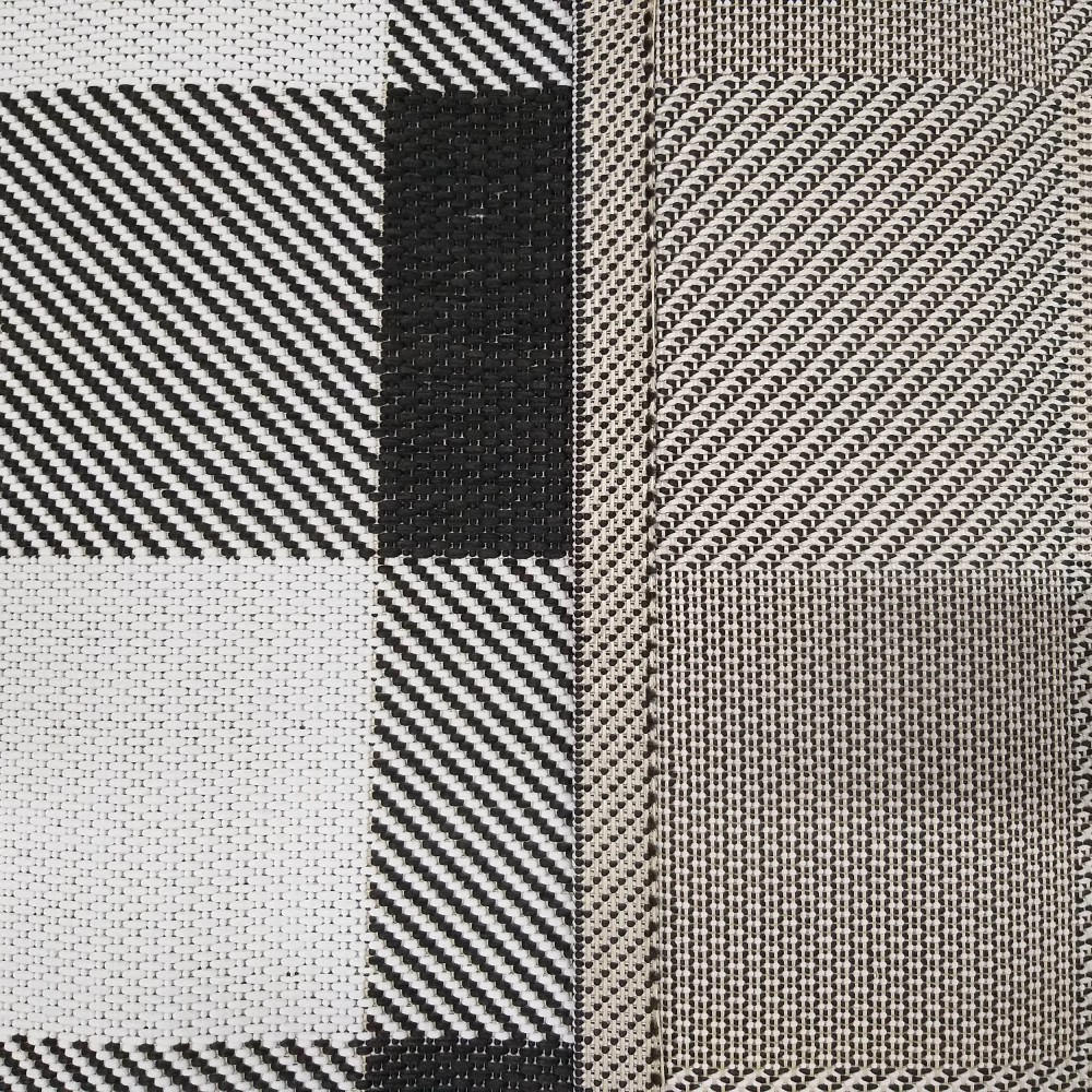 Dywan Nowoczesny Sznurkowy OUTDOOR Patio 13 - Czarno - Biały