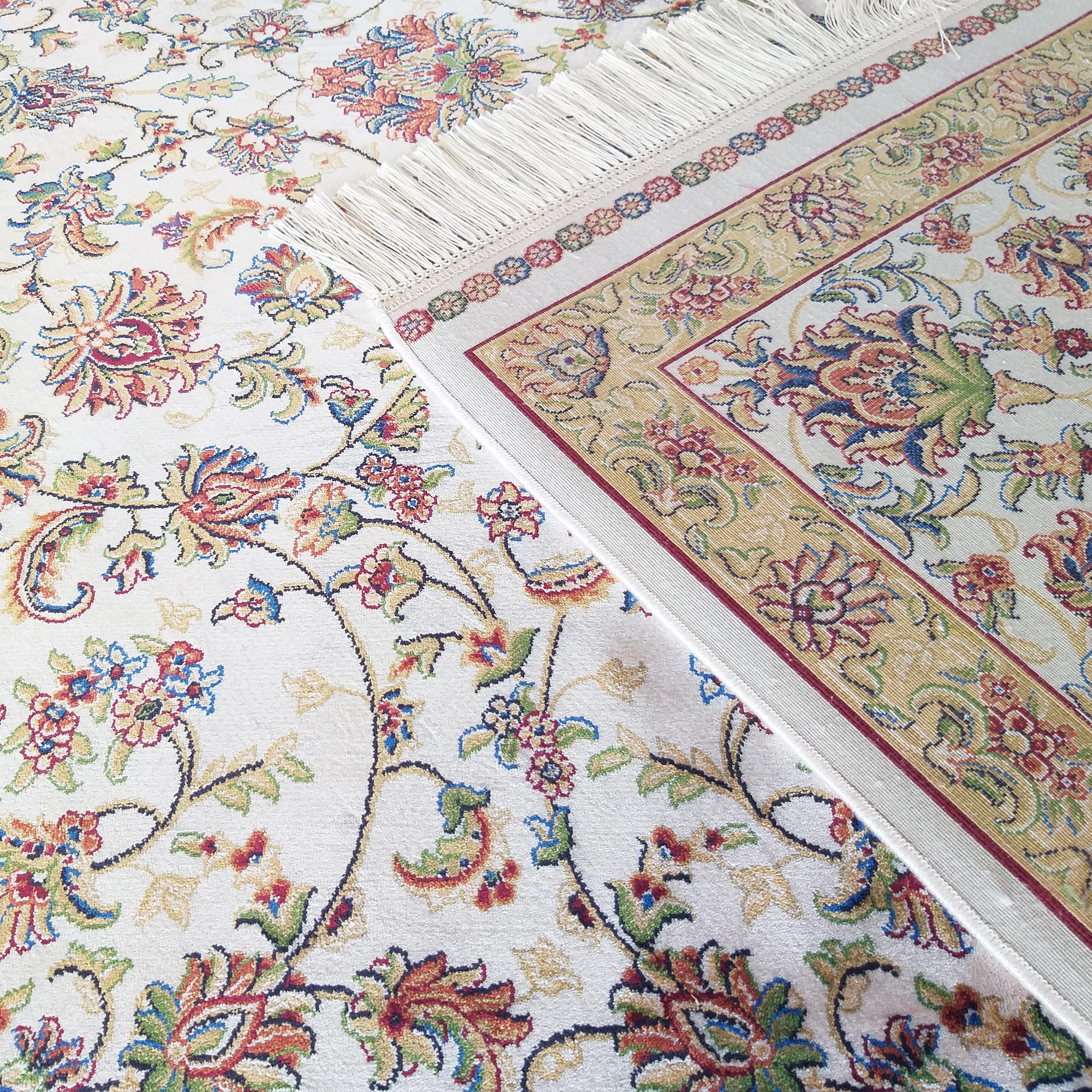 Dywan ekskluzywny Qum Silk 12 - kremowy Dywan ekskluzywny Qum Silk 12 - kremowy