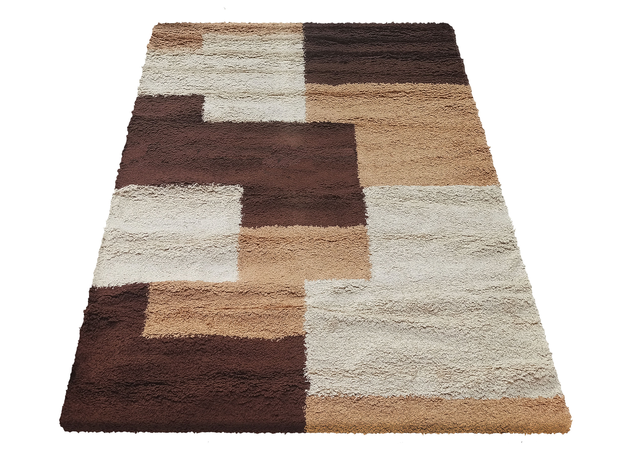 Dywan Nowoczesny Shaggy Long 0813C-BR - wielokolorowy