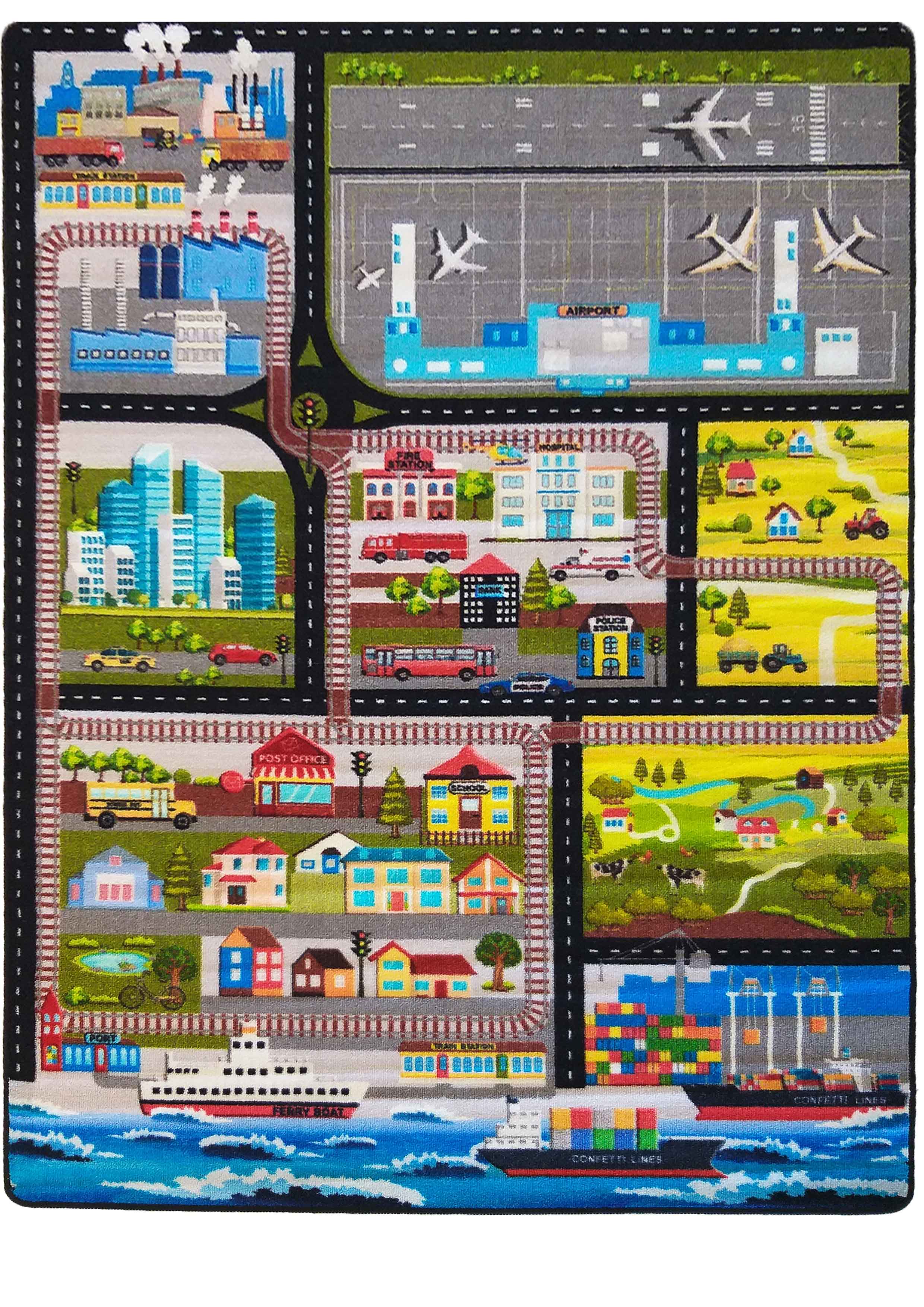 Dywan dla dzieci Sweet Kids 08 Miasteczko Dywan dla dzieci Sweet Kids 08 Miasteczko