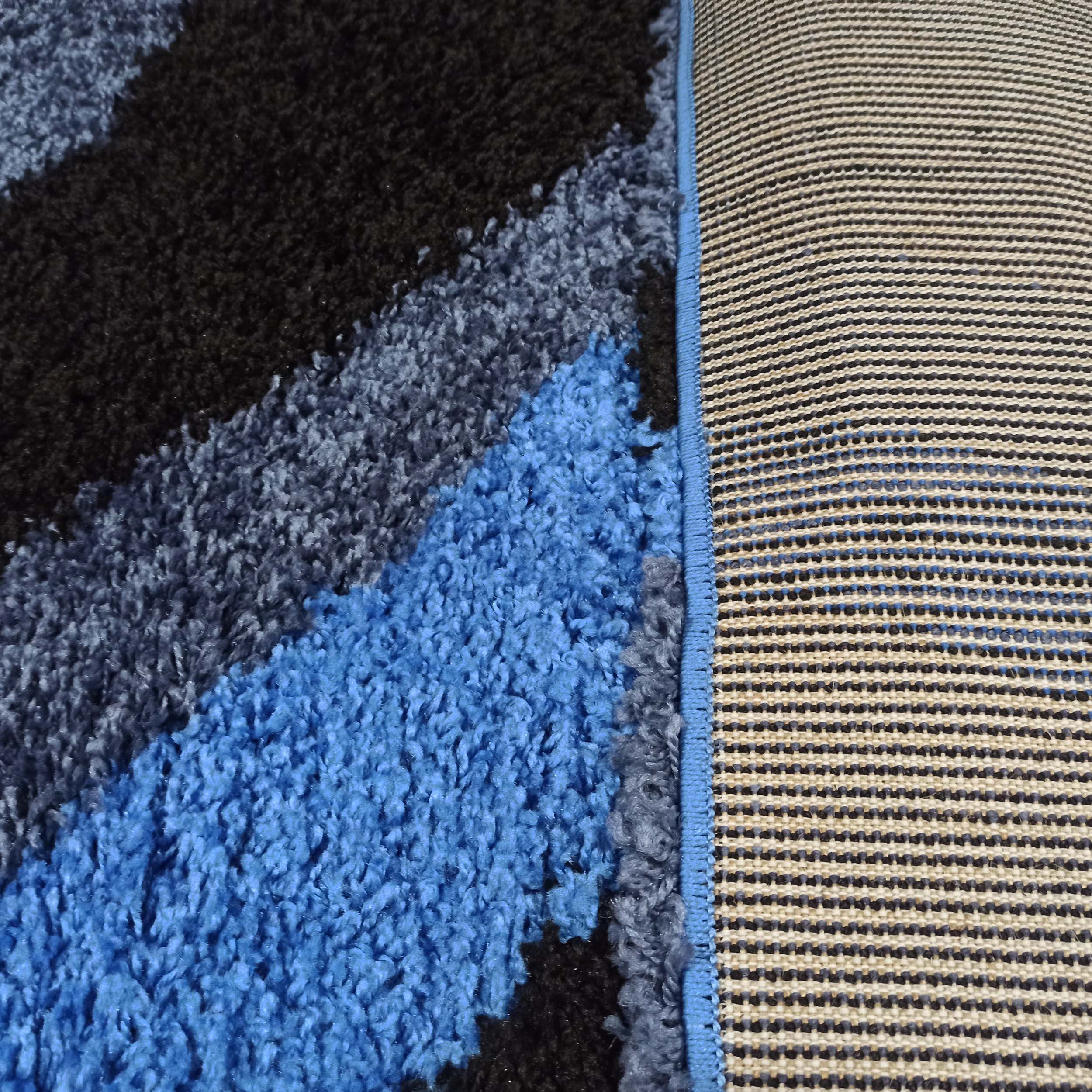 Dywan Nowoczesny Shaggy Long 01181A-BU - wielokolorowy