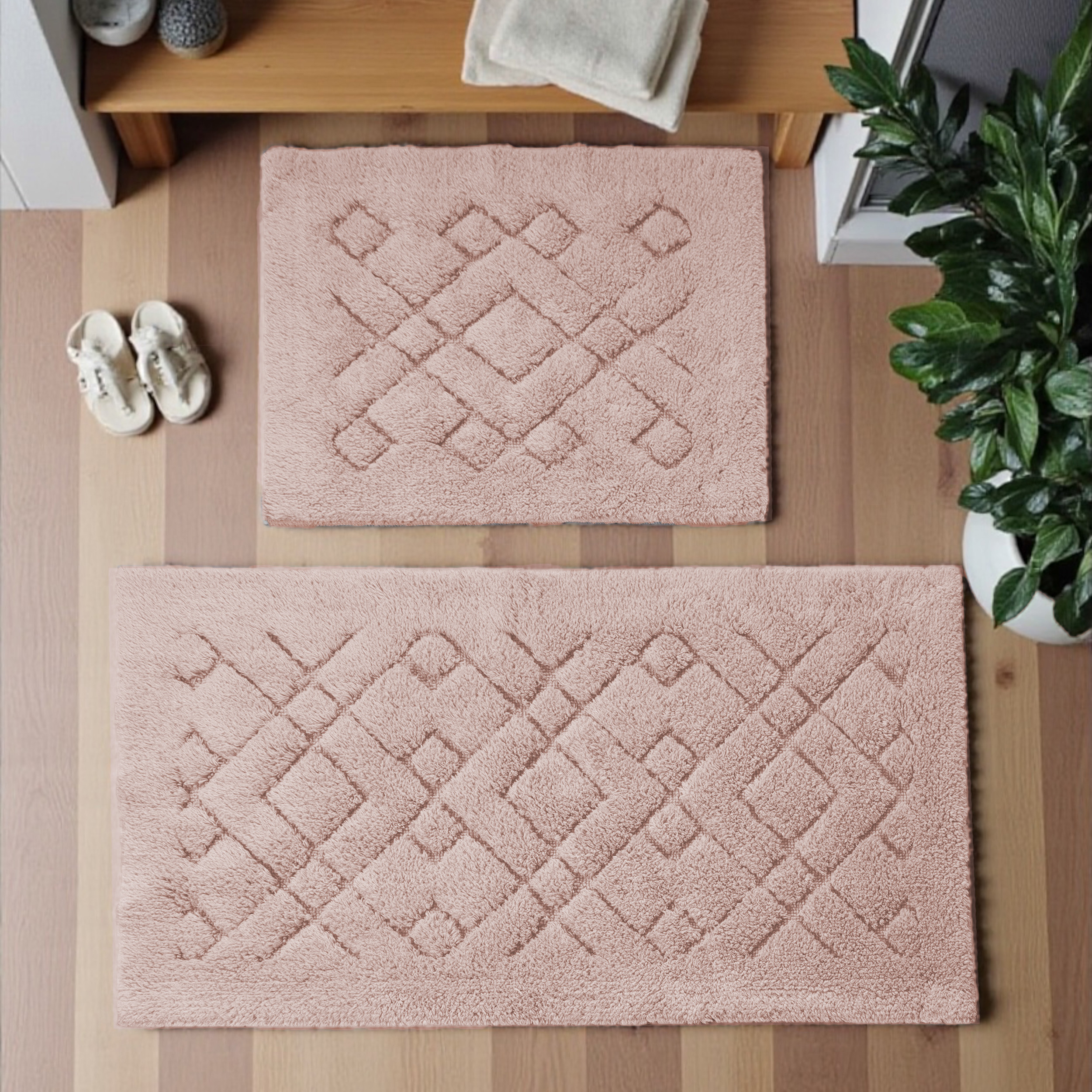 Komplet Dywaników Łazienkowych Boston 12 - Pudrowy róż