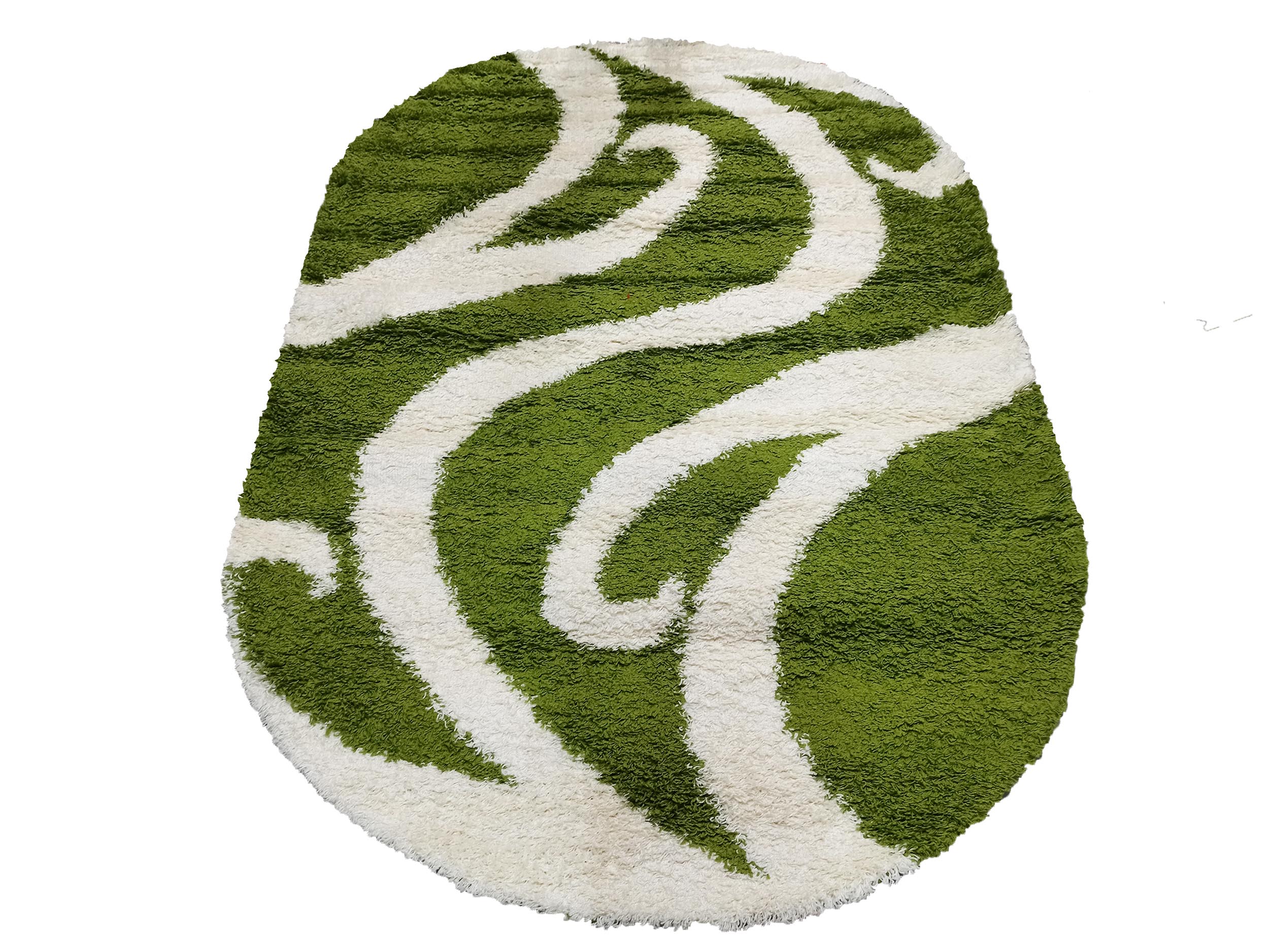 Dywan Nowoczesny Shaggy Long SS740-GN owalny - wielokolorowy