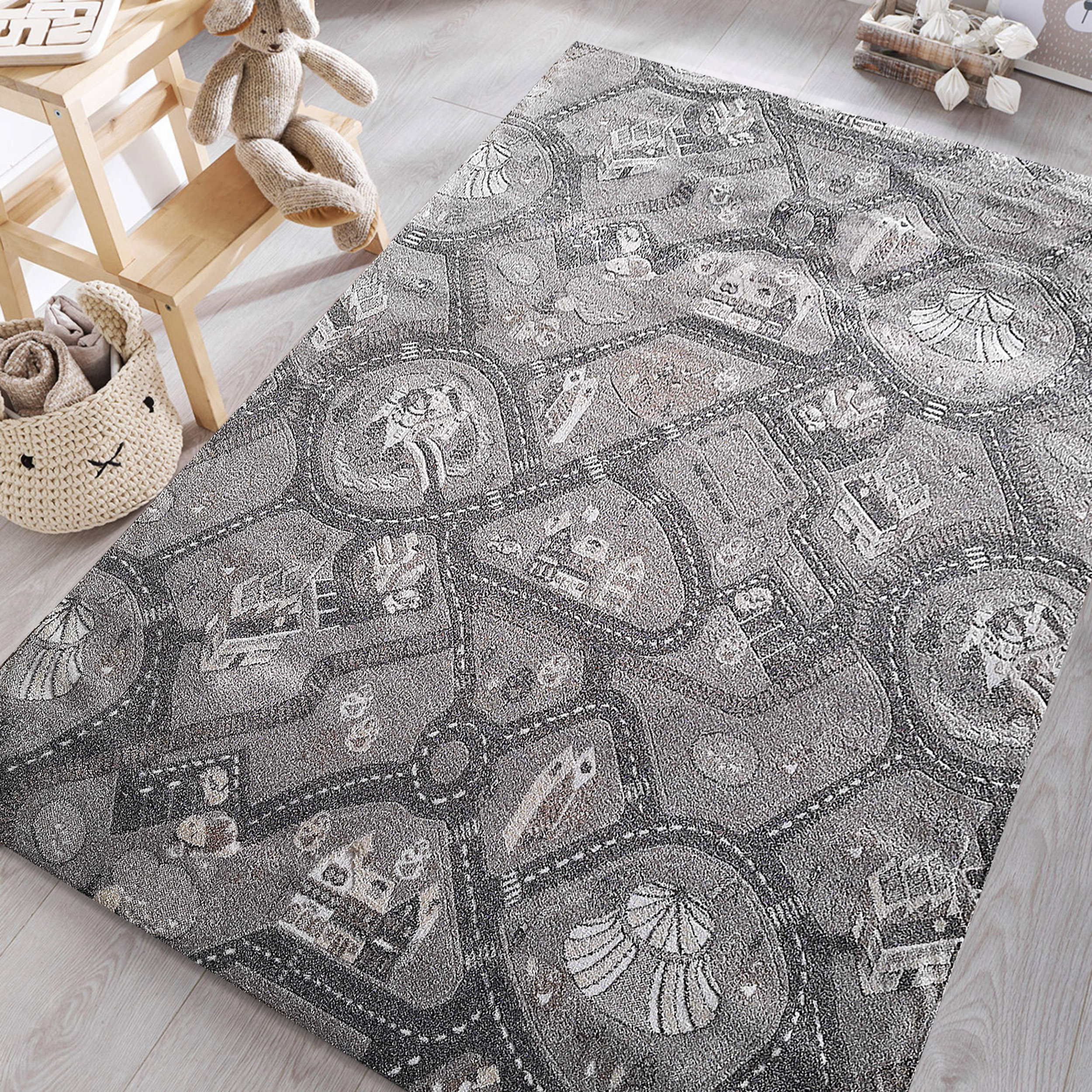 Dywan dla dzieci BELLA 09 - Miasteczko Szary 