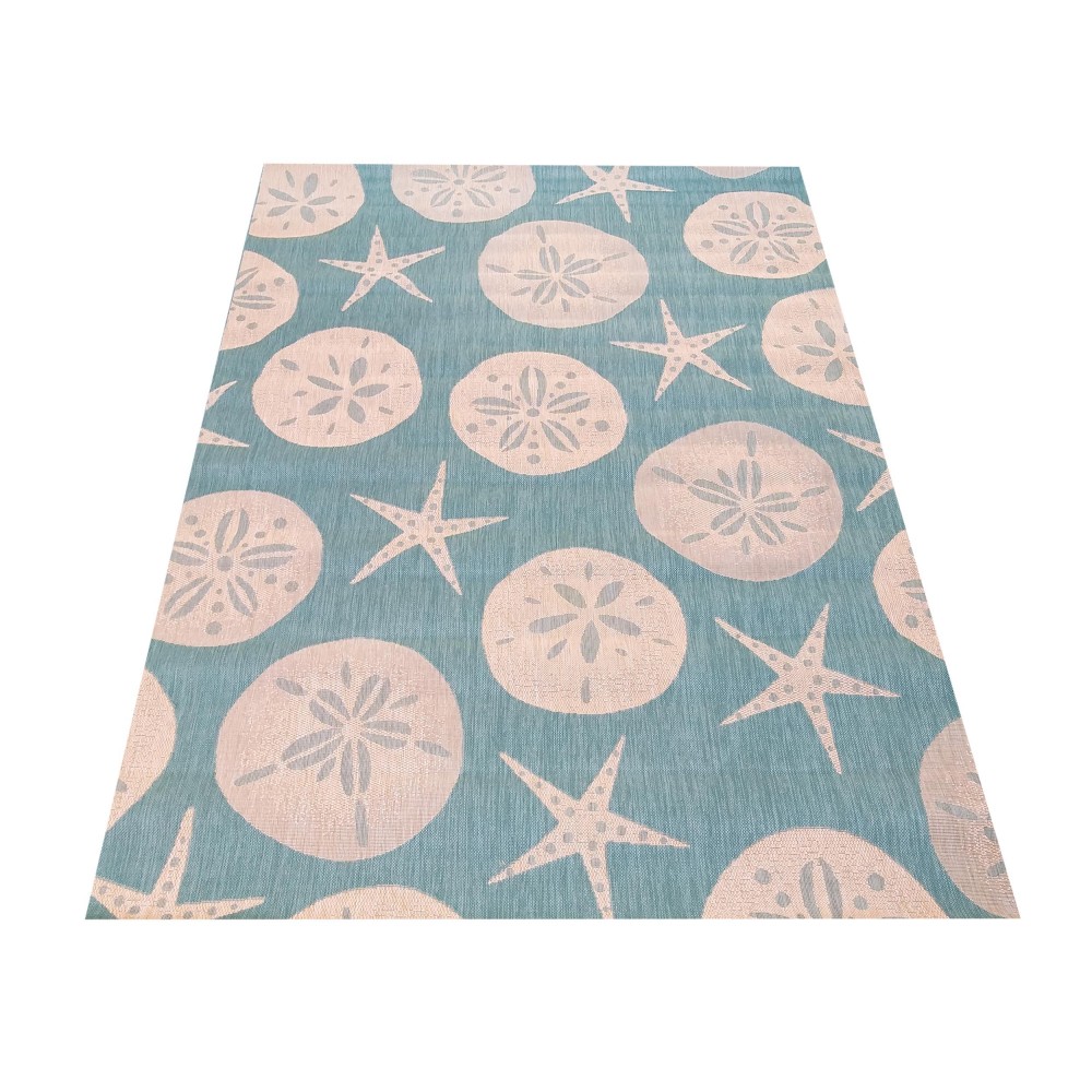 Dywan Nowoczesny Sznurkowy OUTDOOR Patio 101 - Turkusowo - Beżowy Dywan Nowoczesny Sznurkowy OUTDOOR Patio 101 - Turkusowo - Beżowy