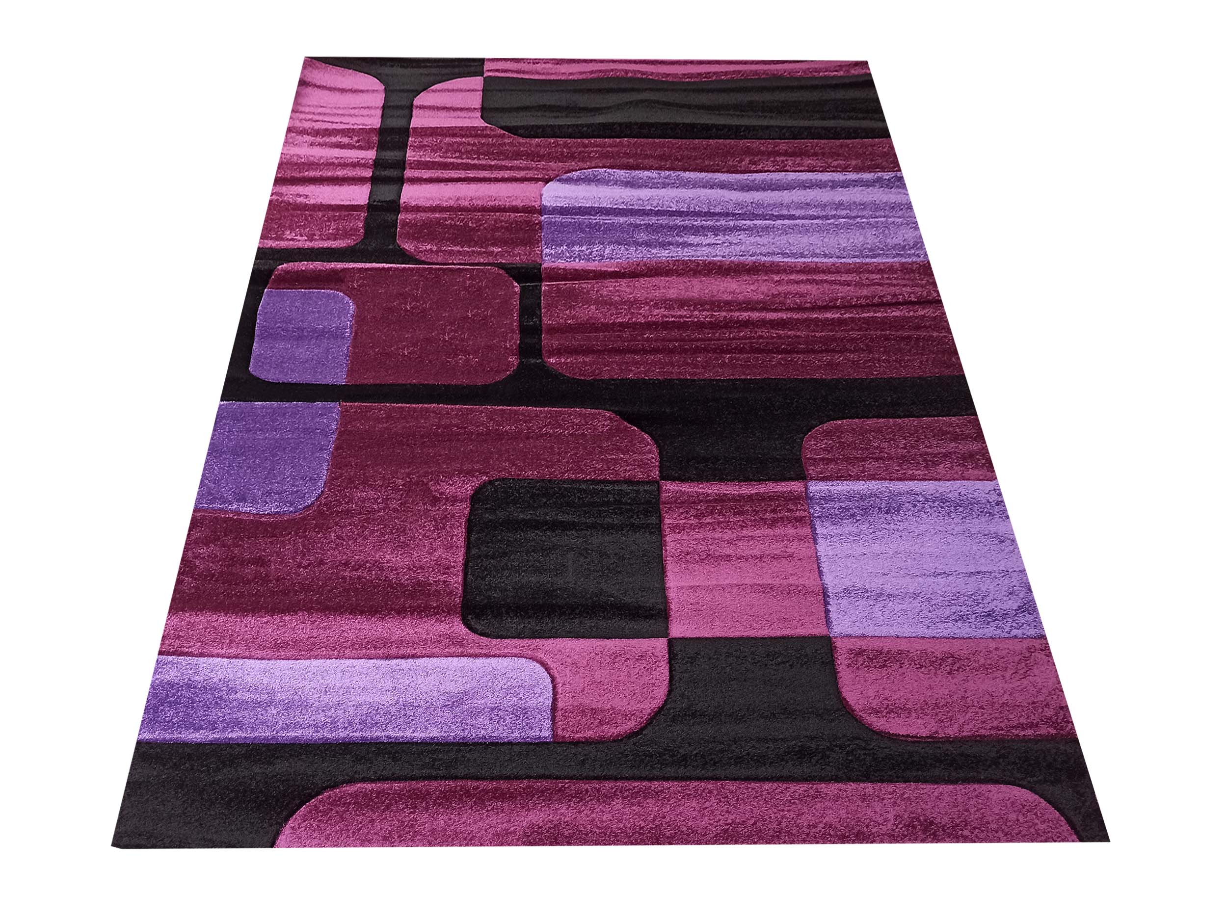 Dywan nowoczesny Fantazja KOSTKA-LI - ciemny fioletowy Dywan nowoczesny Fantazja KOSTKA-LI - ciemny fioletowy
