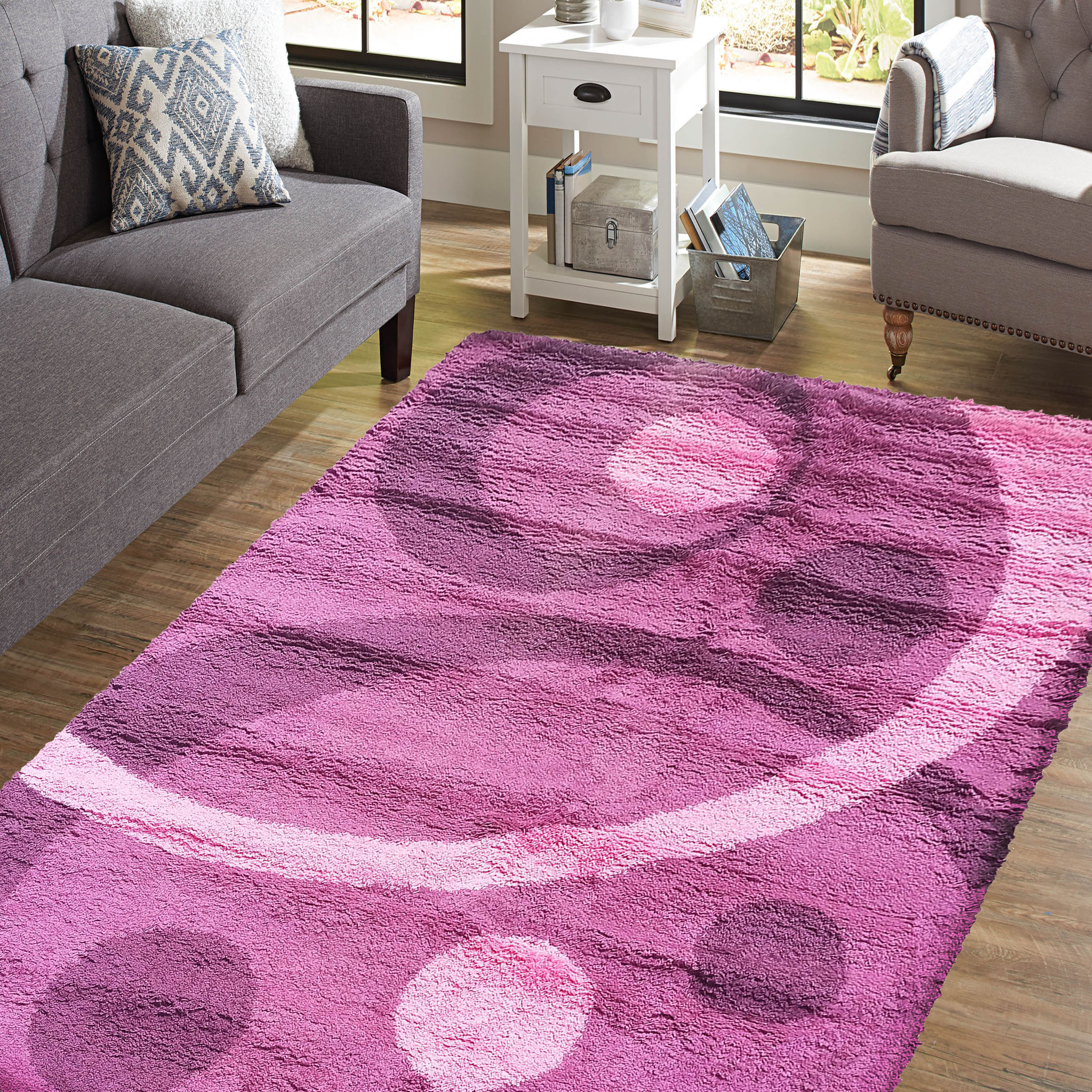 Dywan Nowoczesny Shaggy Long 00025A-LI - wielokolorowy