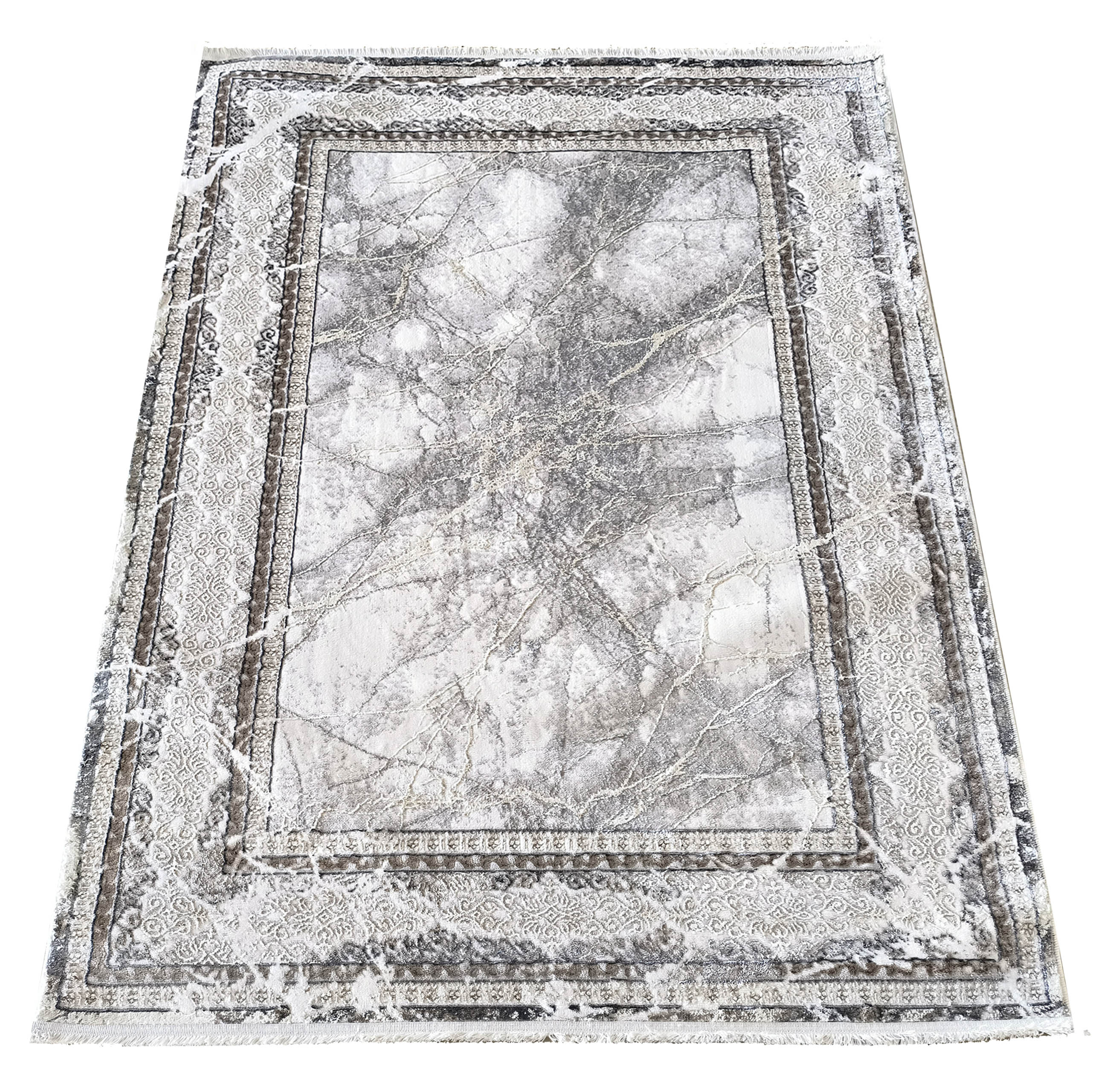 Dywan Ekskluzywny Allegron 01 - Srebrno-Kremowy