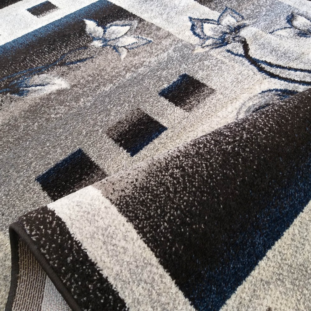 Dywan Nowoczesny Otto 02 Szaro-Granatowy