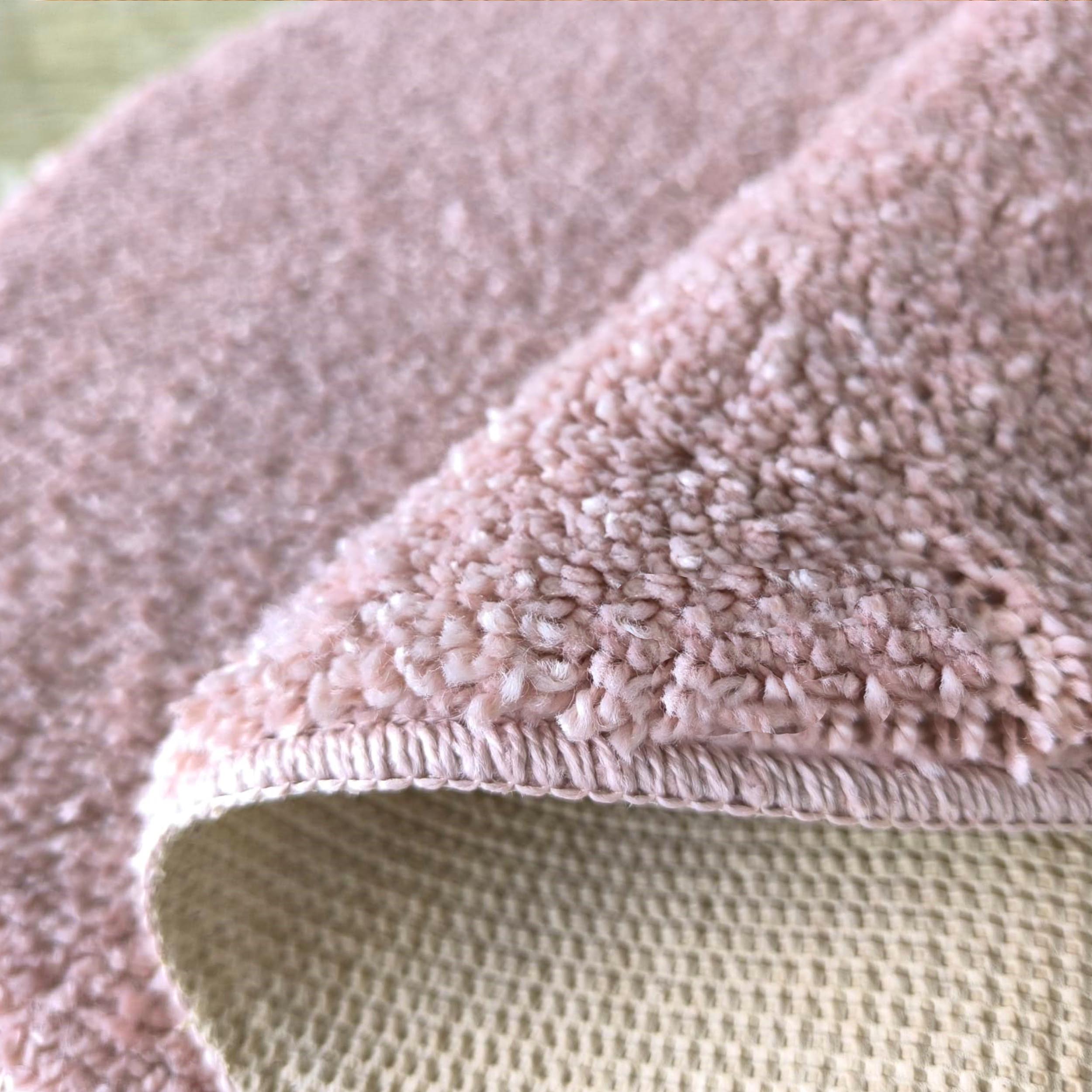 Dywan Kamel Typu Shaggy Nowoczesny Soft Koło - Różowy