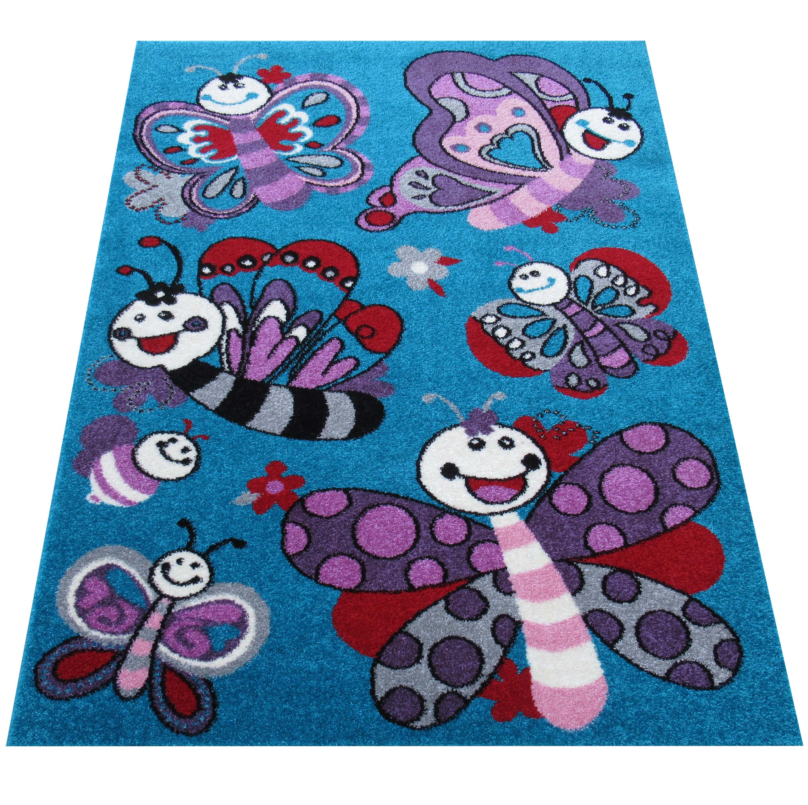  Dywan Bella Dla Dzieci 03S Turkusowy Motylki