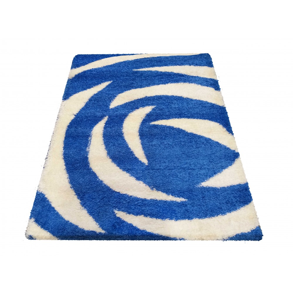 Dywan Nowoczesny Shaggy Long - 14 - Niebiesko - Biały Dywan Nowoczesny Shaggy Long - 14 - Niebiesko - Biały