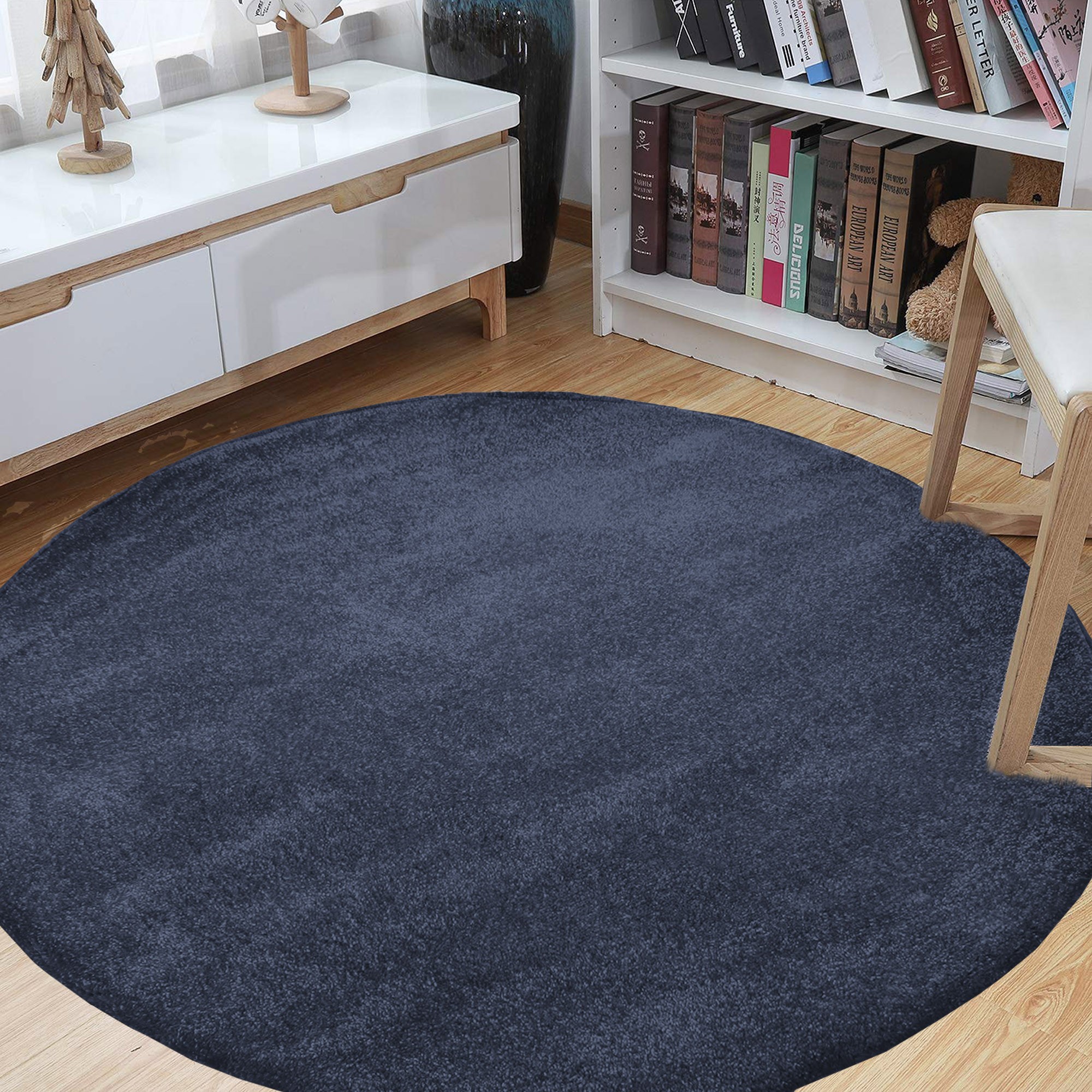 Dywan Nowoczesny Shaggy Cosy Balta Koło 01 - BO - Niebieski